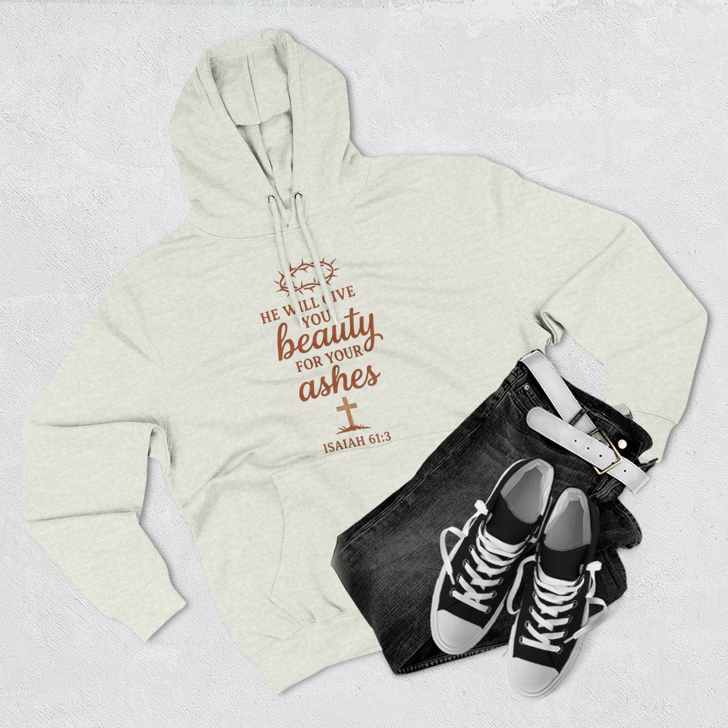 Isaiah 61:3 'Beauty for Ashes' Christian Hoodie