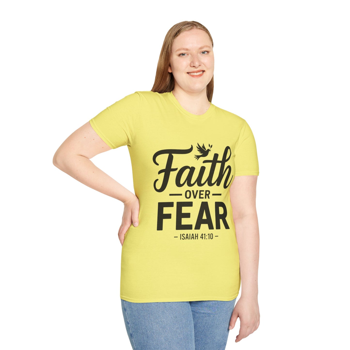 Faith Over Fear T-Shirt — Isaiah 41:10 Christian Inspirational Tee