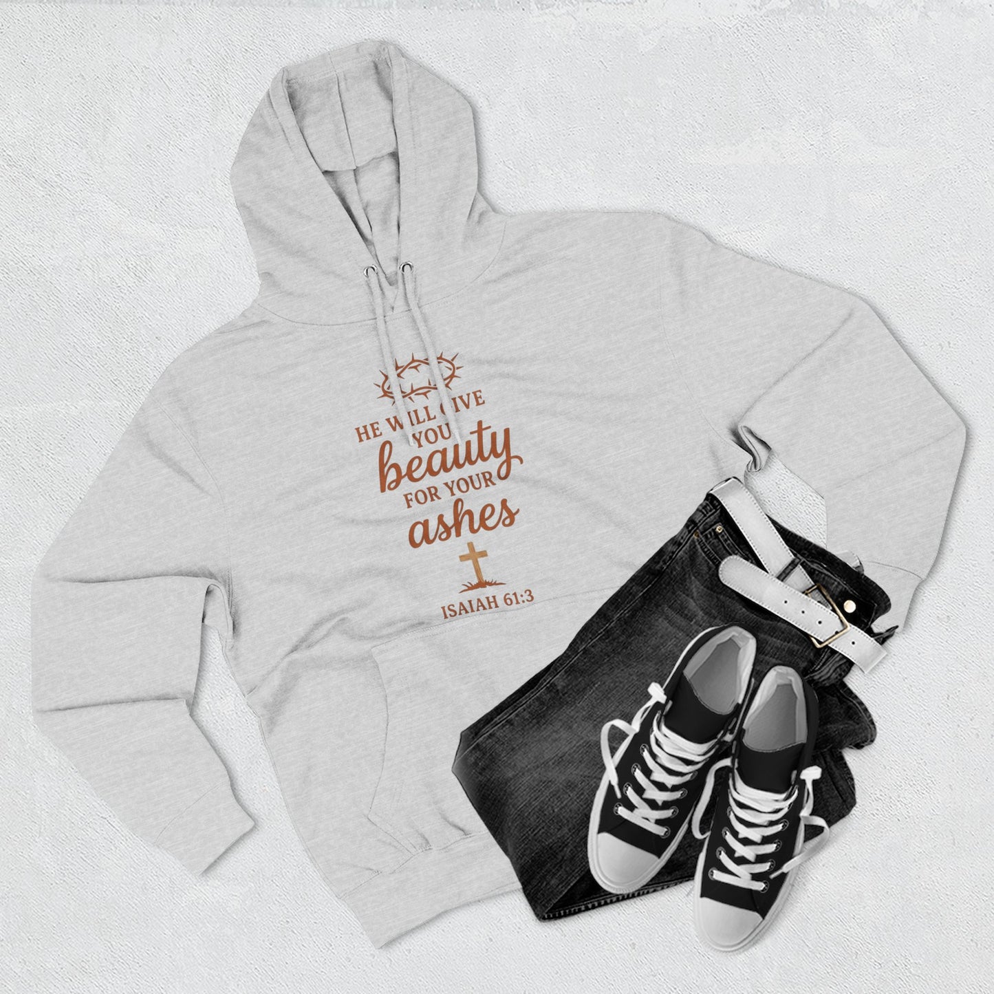 Isaiah 61:3 'Beauty for Ashes' Christian Hoodie