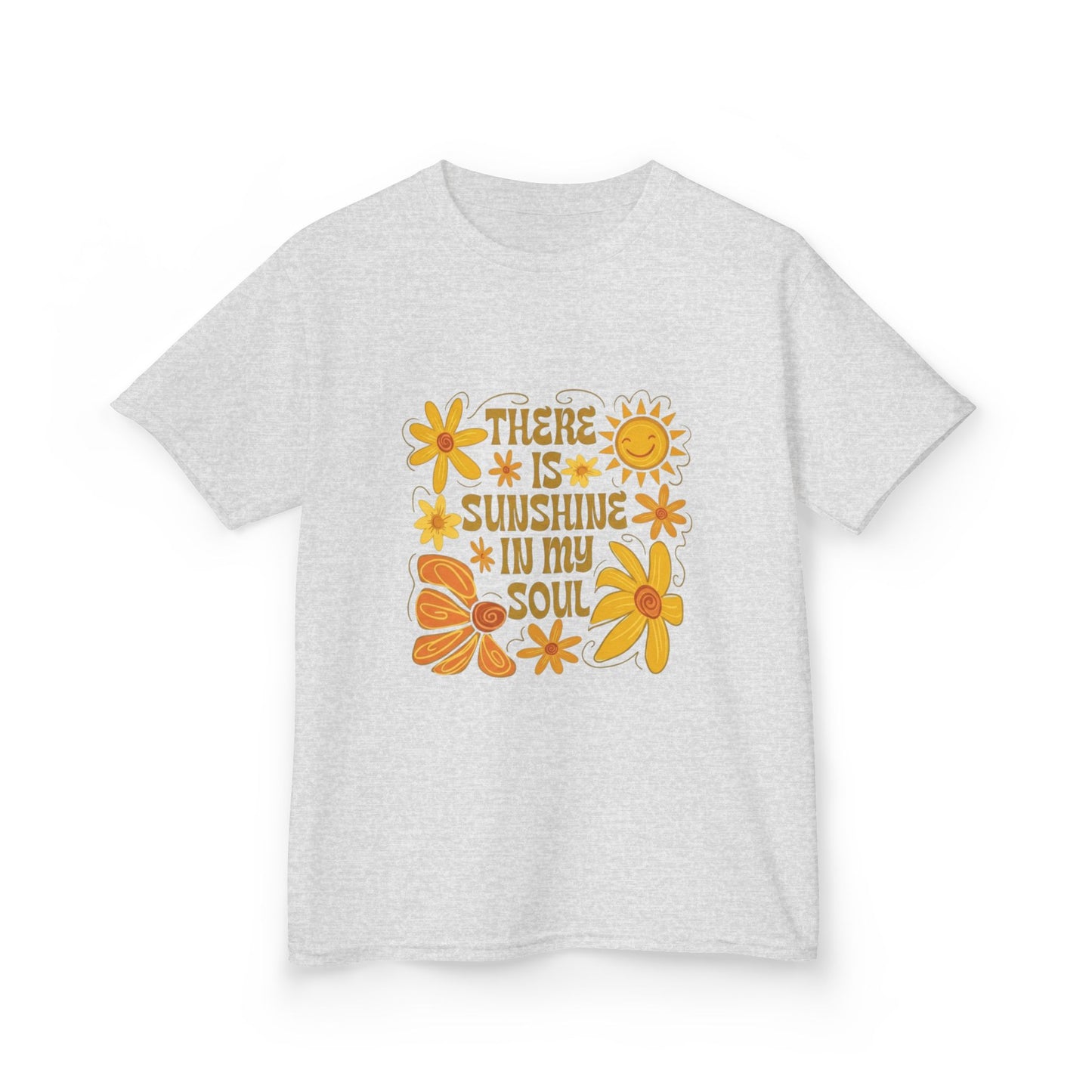 Kids T-Shirt — "There Is Sunshine In My Soul" Retro Floral Tee