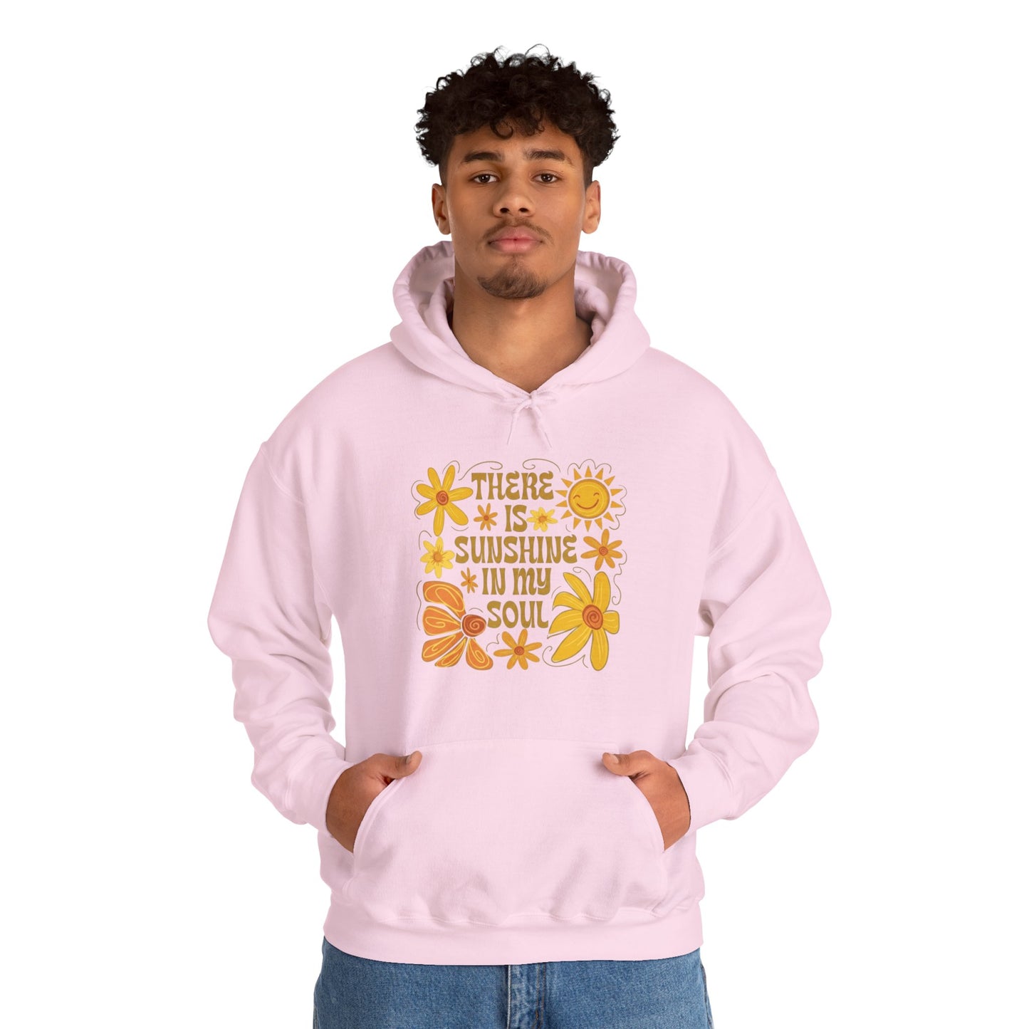 There Is Sunshine In My Soul Hoodie — Retro Floral Positive Quote Sweatshirt