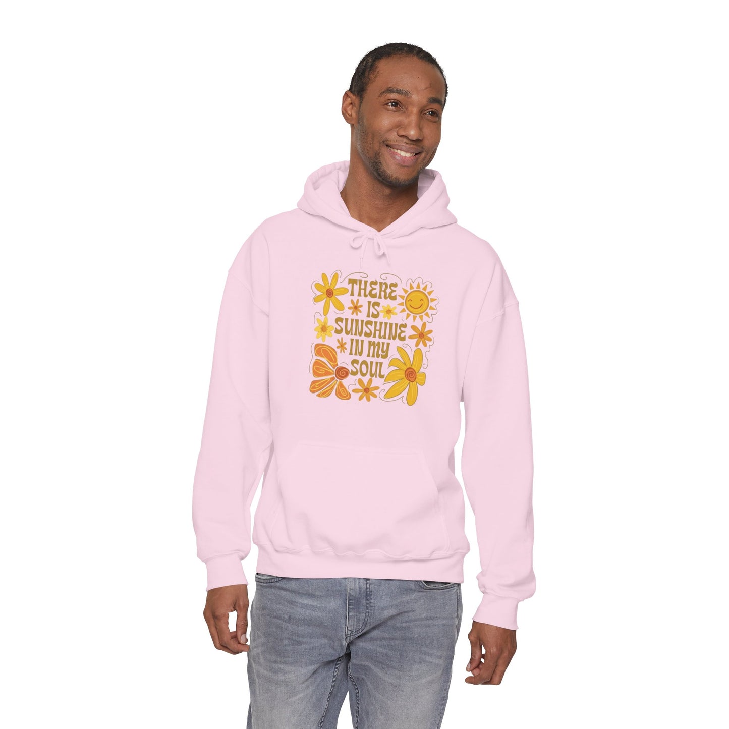 There Is Sunshine In My Soul Hoodie — Retro Floral Positive Quote Sweatshirt