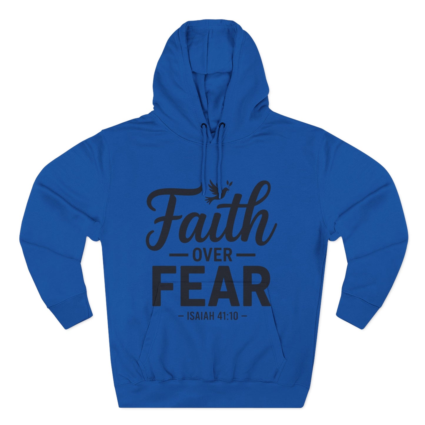 Faith Over Fear Hoodie — Christian Inspirational Pullover (Isaiah 41:10)