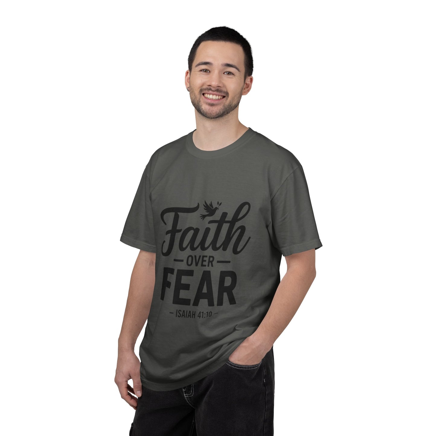 Faith Over Fear T-Shirt — Isaiah 41:10 Inspirational Christian Tee
