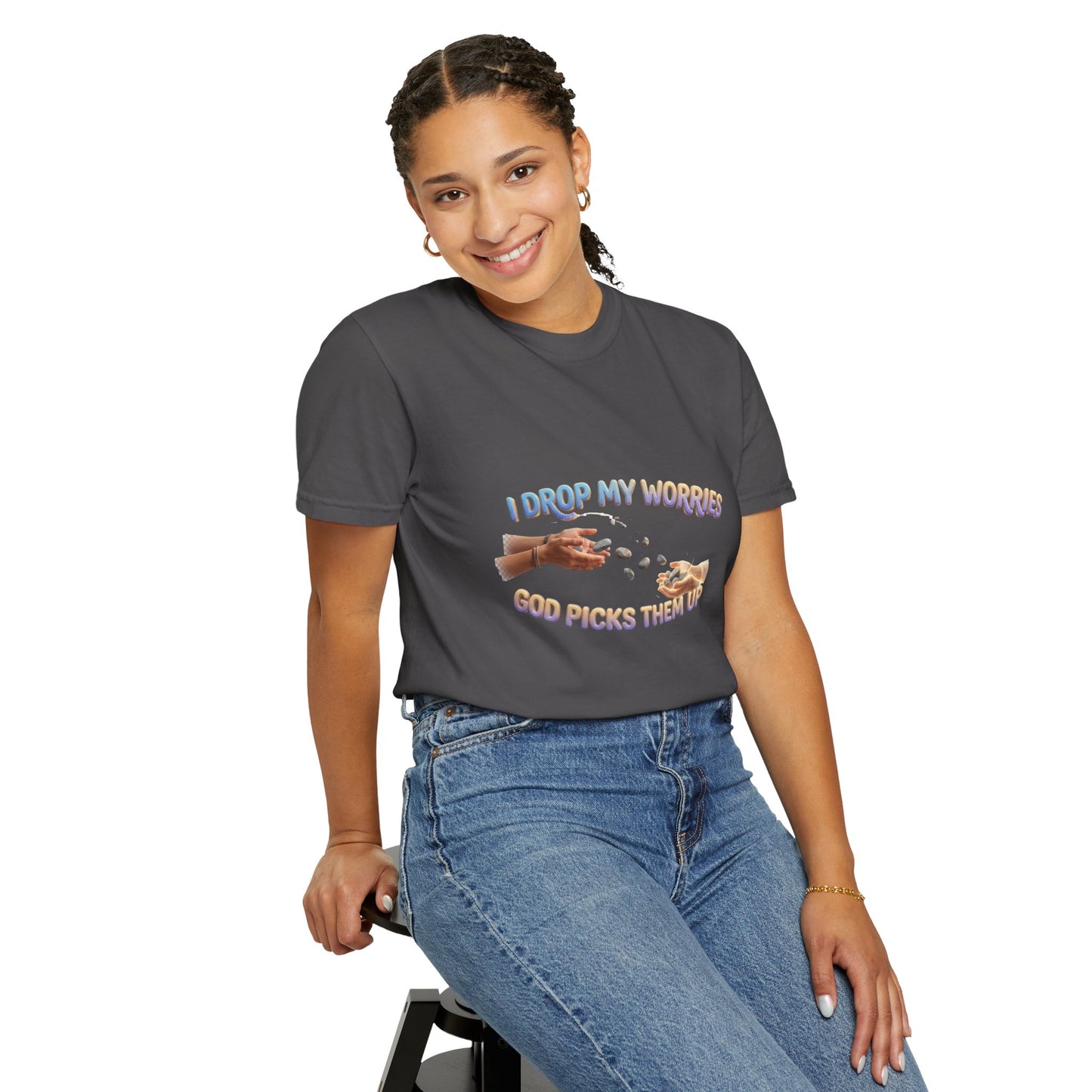 I Drop My Worries T-Shirt — Faith-Inspired Christian Graphic Tee