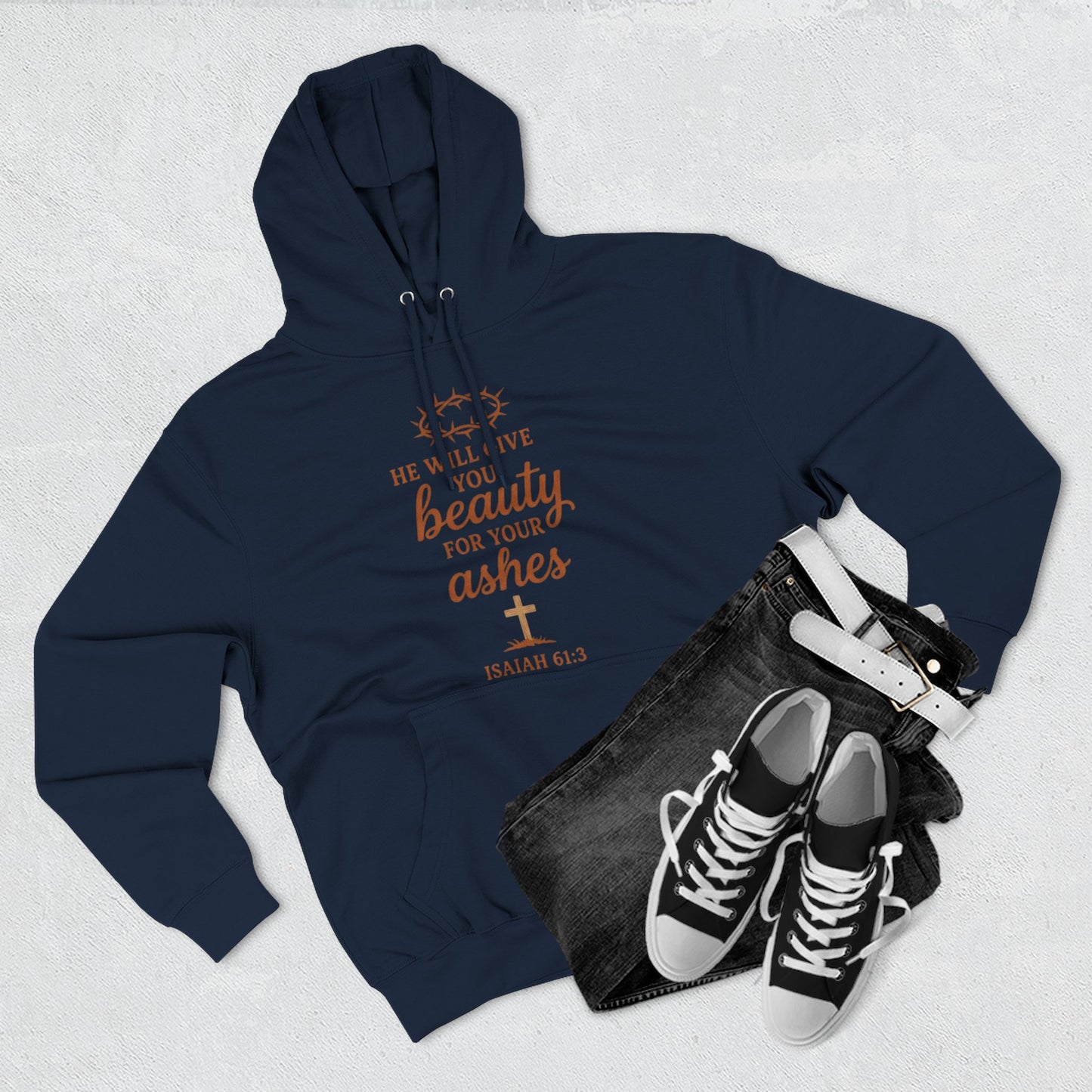 Isaiah 61:3 'Beauty for Ashes' Christian Hoodie