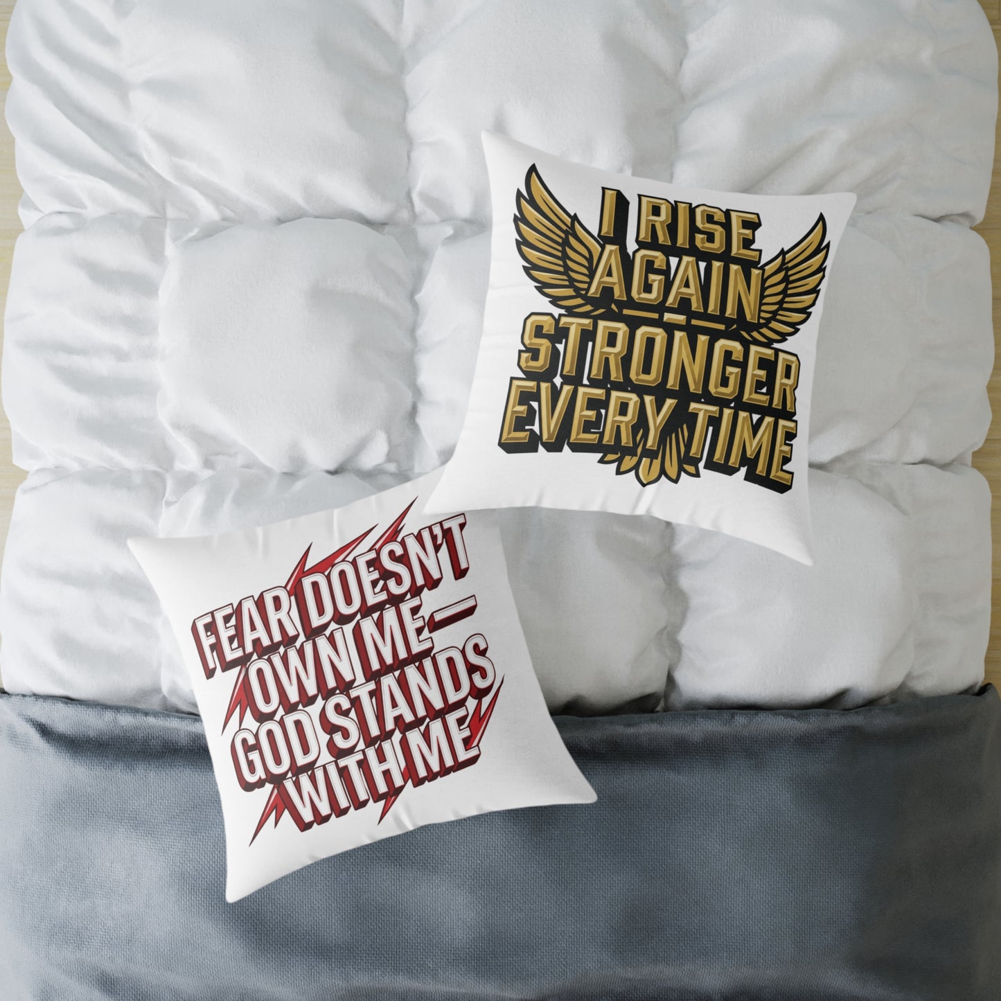 Square Poly Canvas Pillow — Durable Decorative Throw Pillow