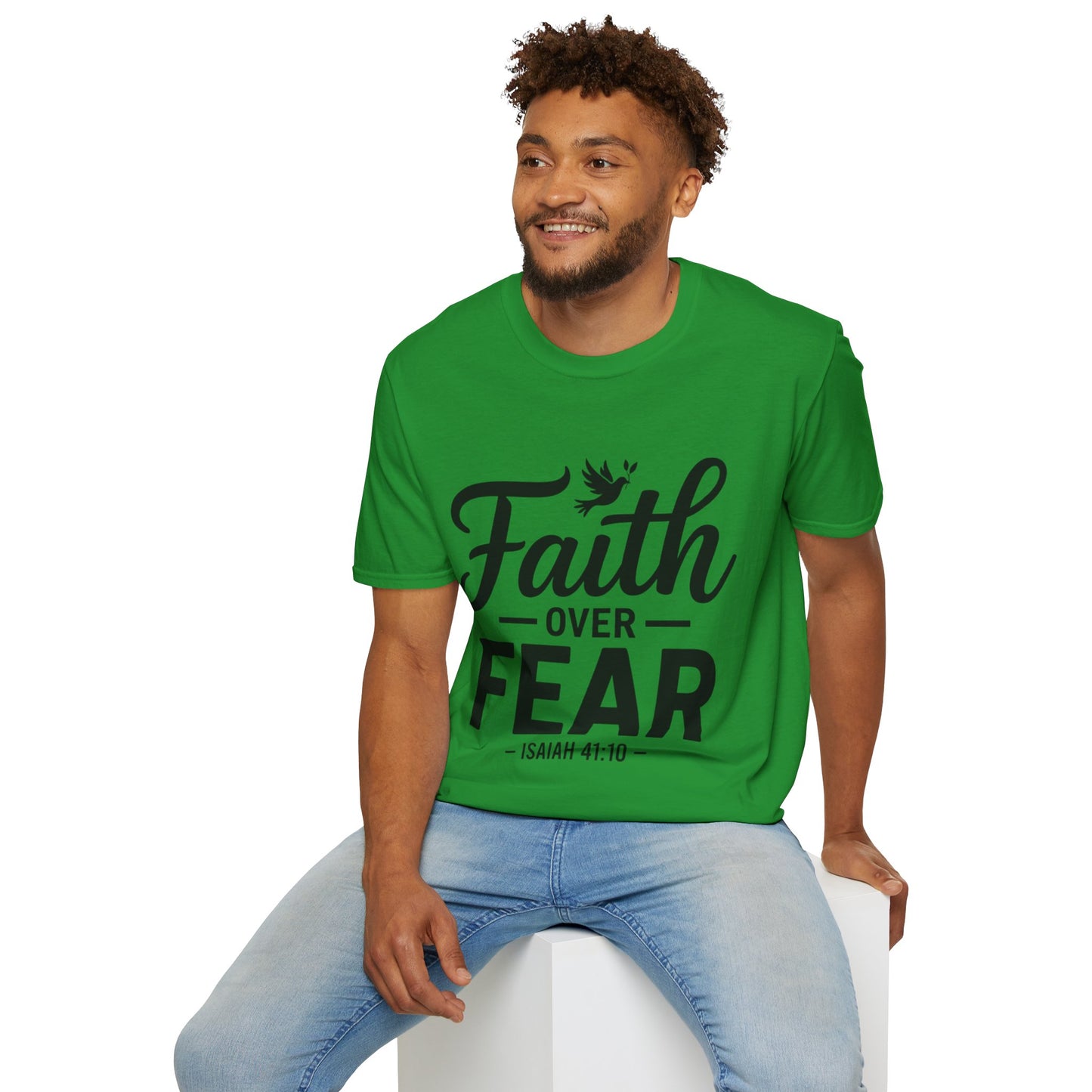 Faith Over Fear T-Shirt — Isaiah 41:10 Christian Inspirational Tee