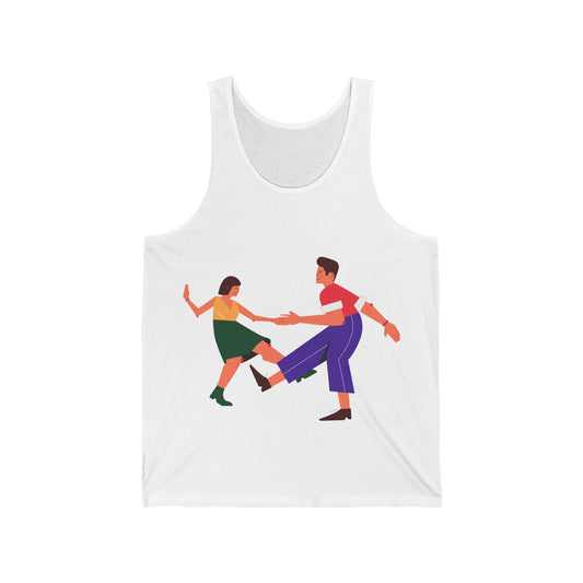 Dance Partners Tank Top – Retro Swing Dancing Couple Graphic