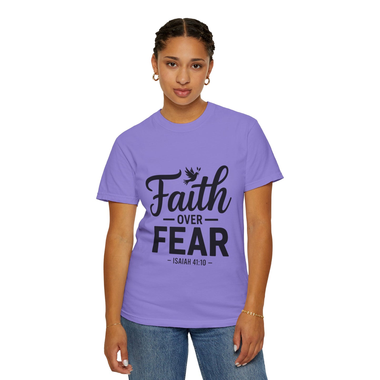 Faith Over Fear T-Shirt — Isaiah 41:10 Inspirational Christian Tee