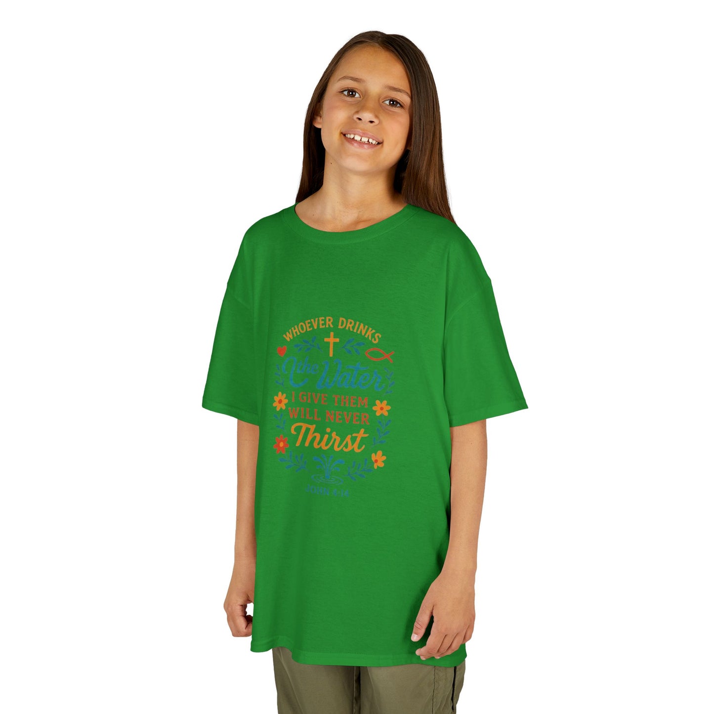 Kids Tee — "Blessed & Hydrated" Christian Faith Graphic Shirt