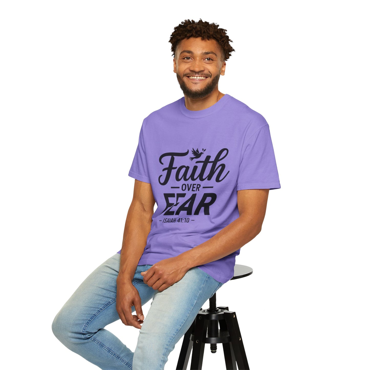 Faith Over Fear T-Shirt — Isaiah 41:10 Inspirational Christian Tee