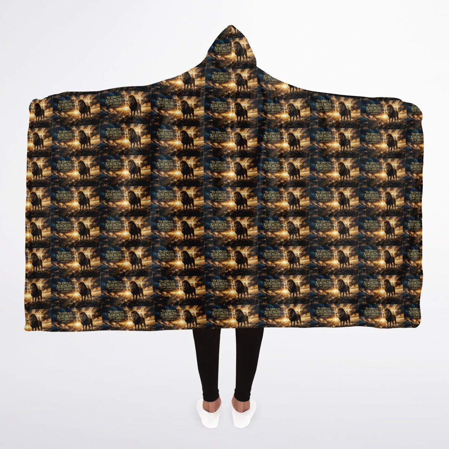 Hooded Blanket Micro Fleece - AOP
