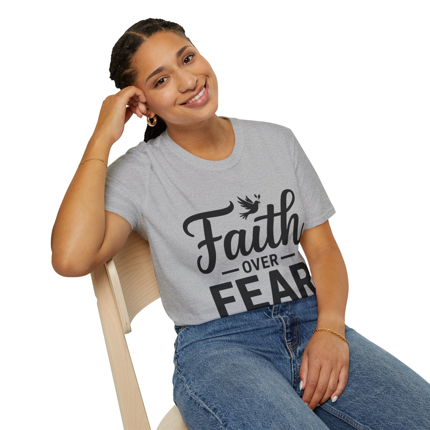Faith Over Fear T-Shirt — Isaiah 41:10 Christian Inspirational Tee
