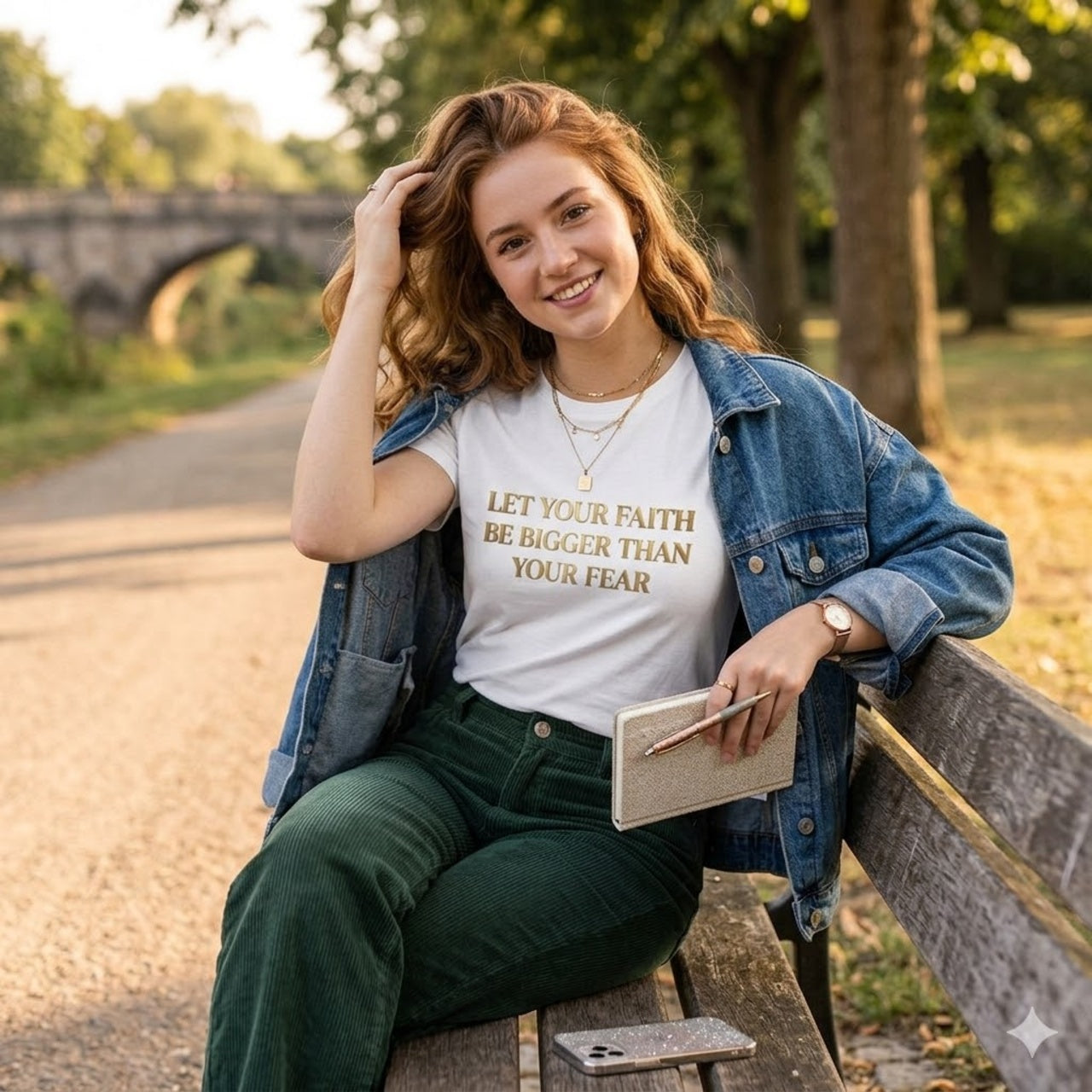 Youth Tee — "Let Your Faith Be Bigger Than Your Fear" Inspirational Kids T-Shirt