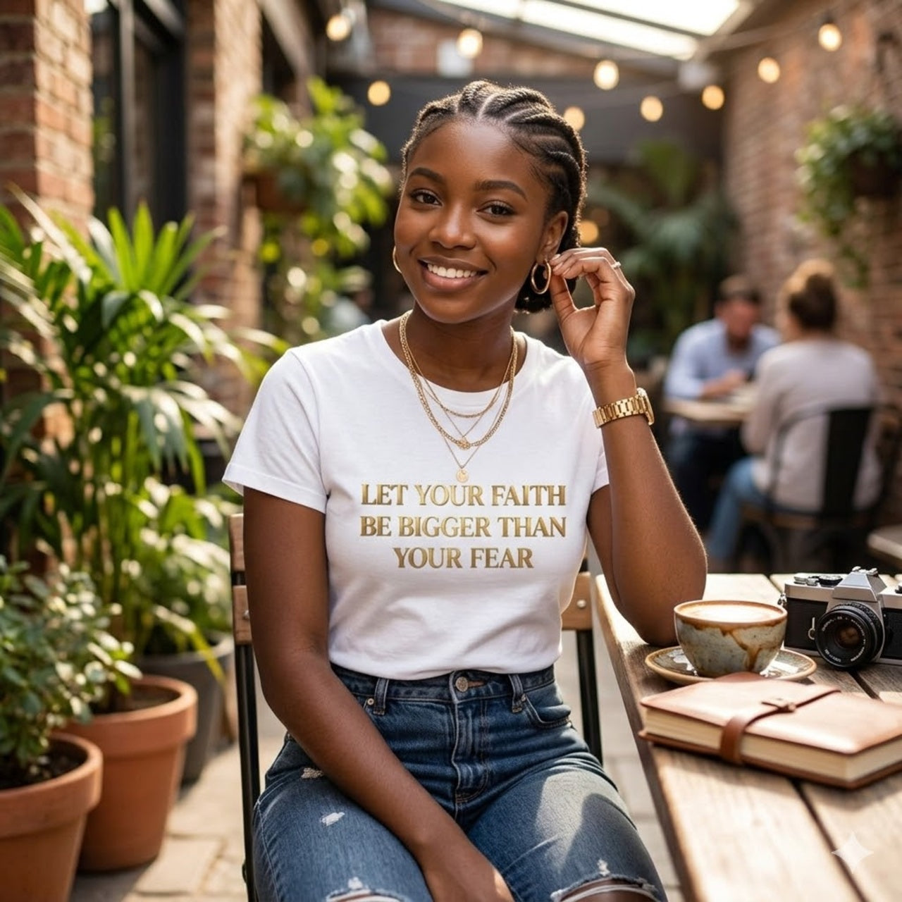 Youth Tee — "Let Your Faith Be Bigger Than Your Fear" Inspirational Kids T-Shirt