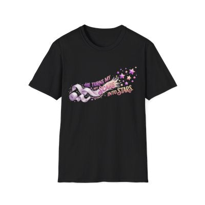 T-Shirt — "He Turns My Mess Into Stars"