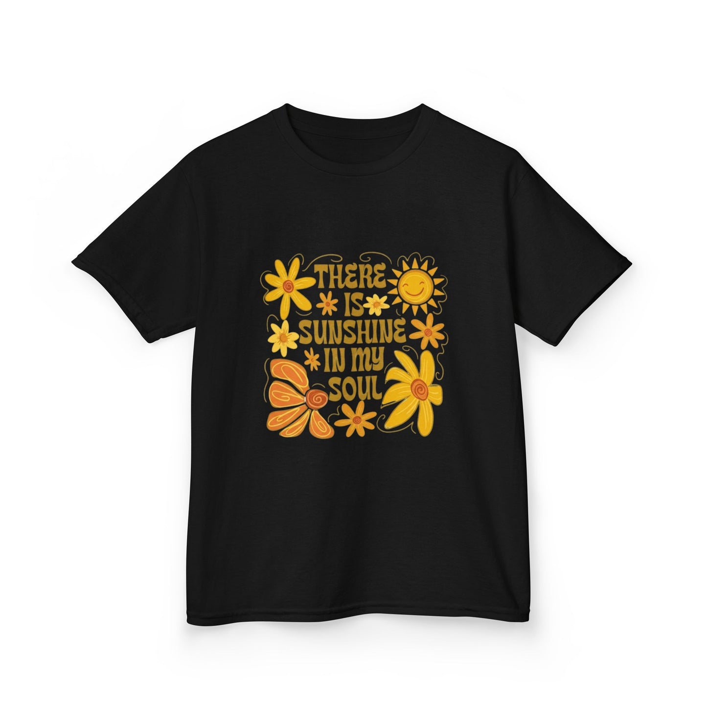 Kids T-Shirt — "There Is Sunshine In My Soul" Retro Floral Tee