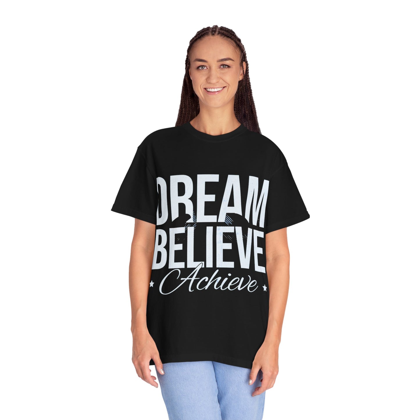 Dream Believe Inspire T-Shirt — Minimal Inspirational Graphic Tee
