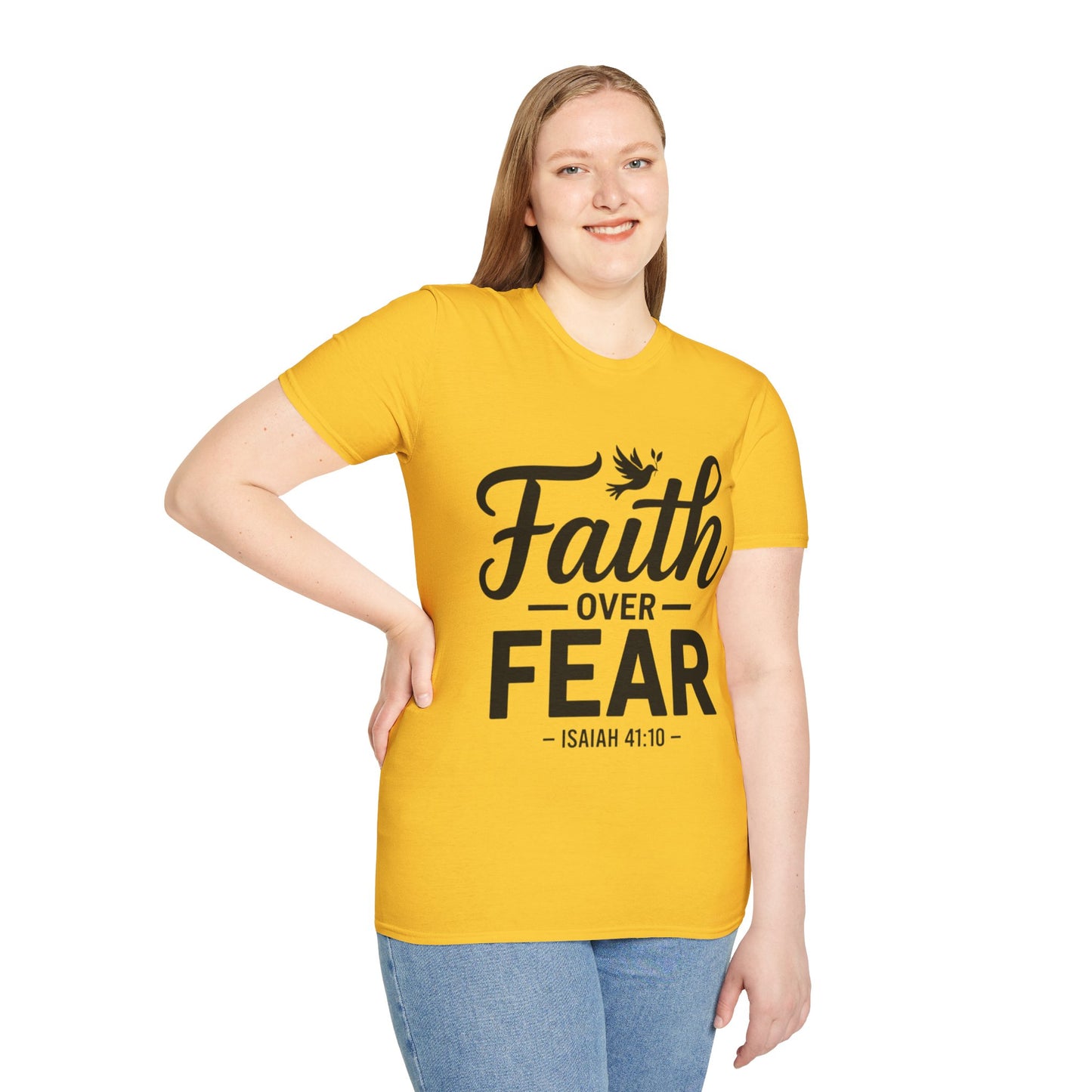 Faith Over Fear T-Shirt — Isaiah 41:10 Christian Inspirational Tee
