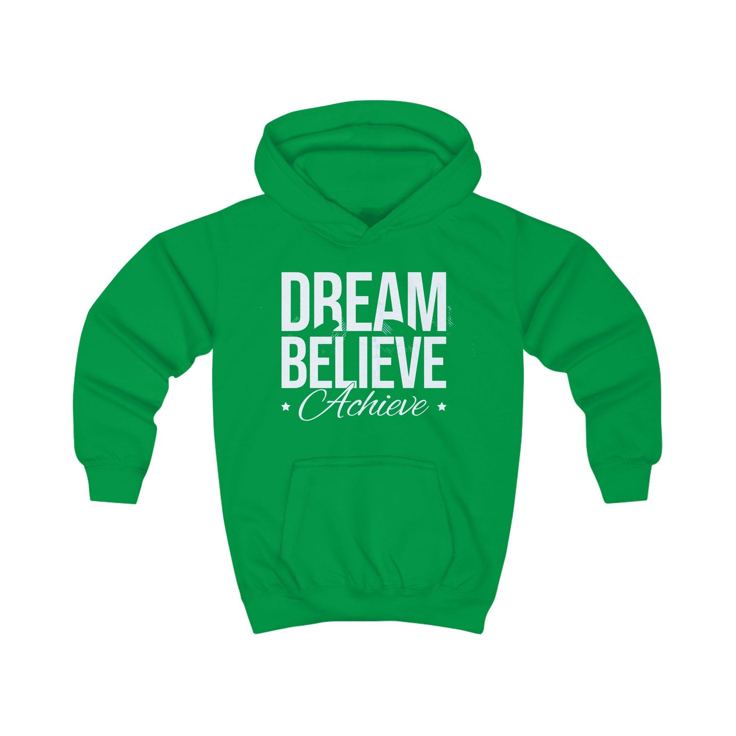 Kids Hoodie - "Dream Believe Achieve" Motivational Youth Hoodie