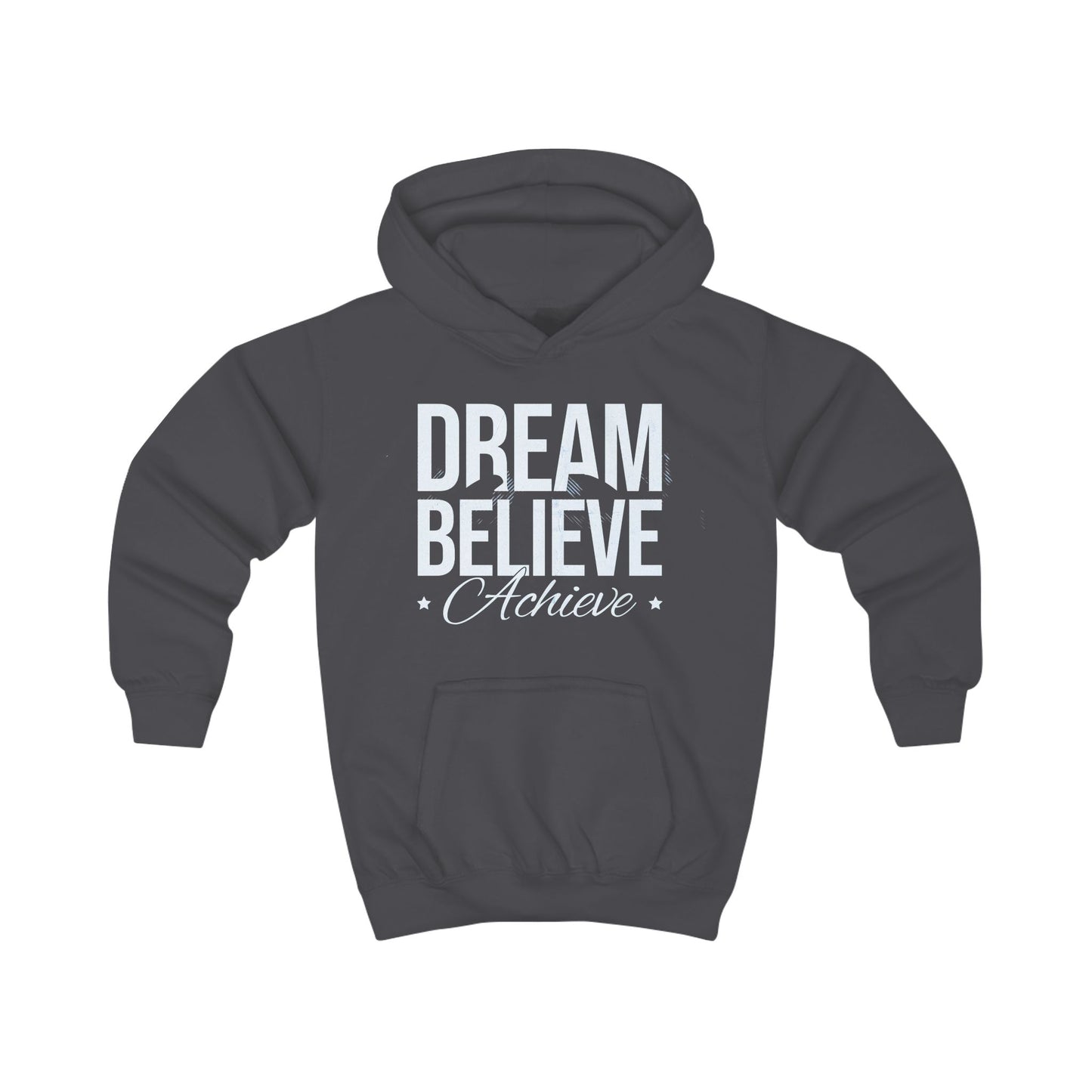 Kids Hoodie - "Dream Believe Achieve" Motivational Youth Hoodie