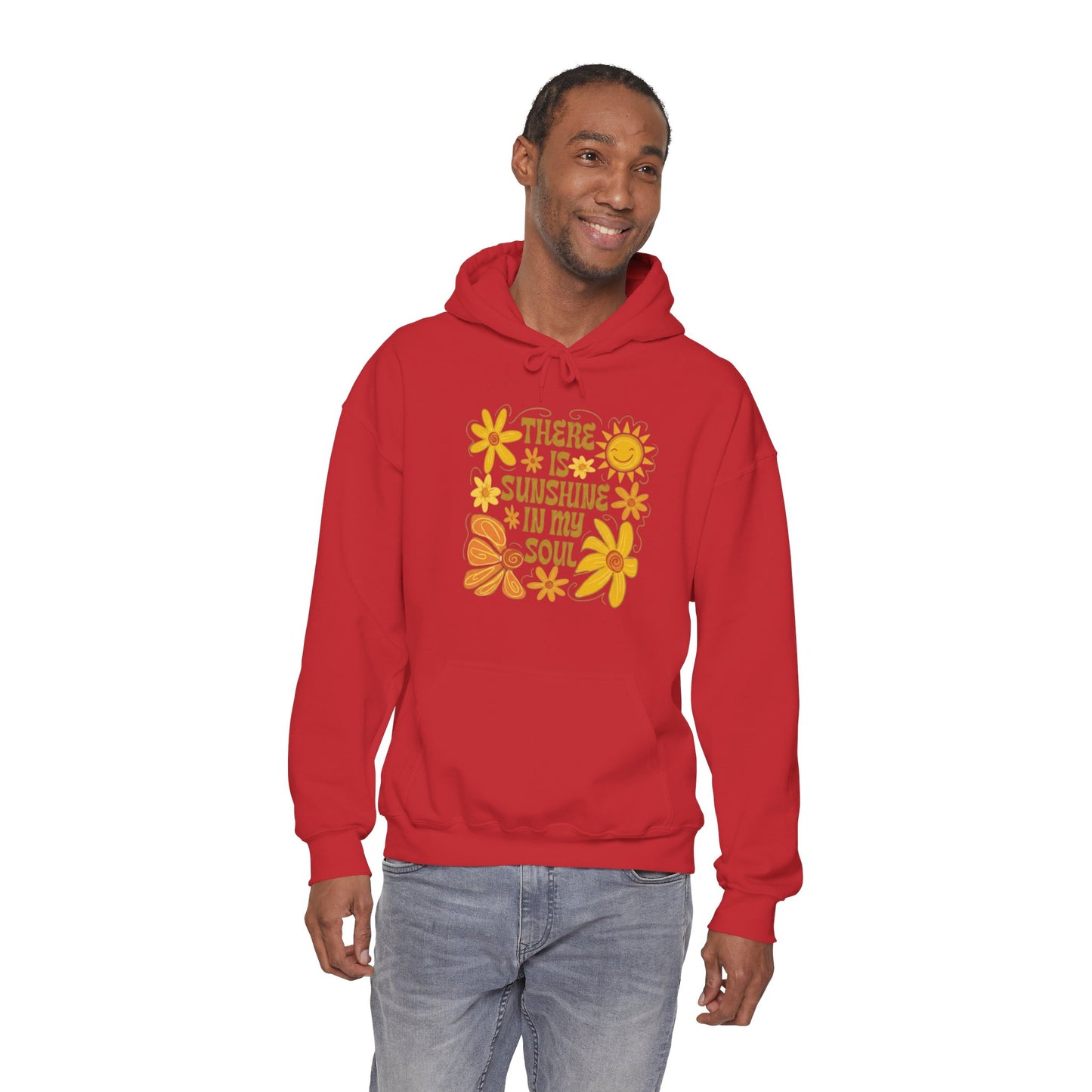 There Is Sunshine In My Soul Hoodie — Retro Floral Positive Quote Sweatshirt