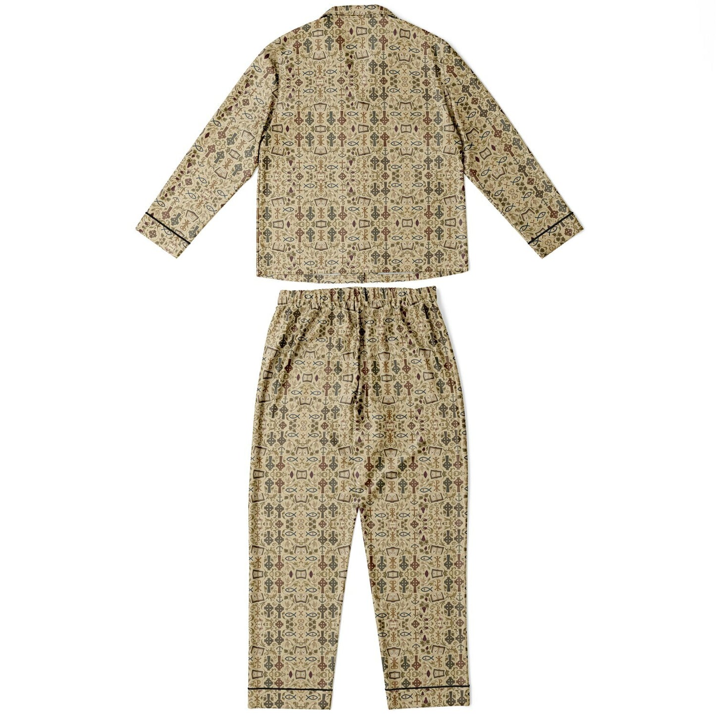 Women's Satin Pajamas - AOP