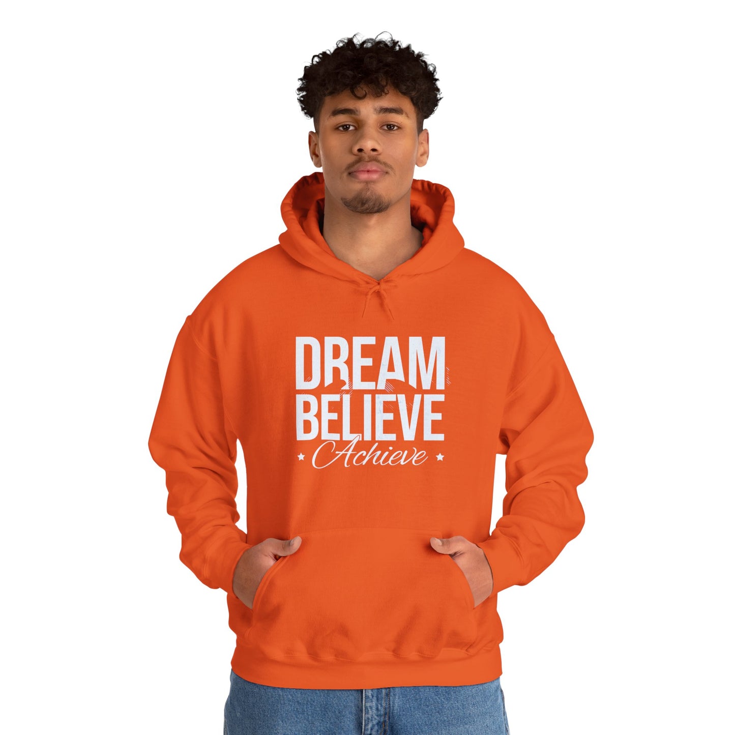 Dream Believe Achieve Hoodie — Motivational Pullover for Goal-Getters