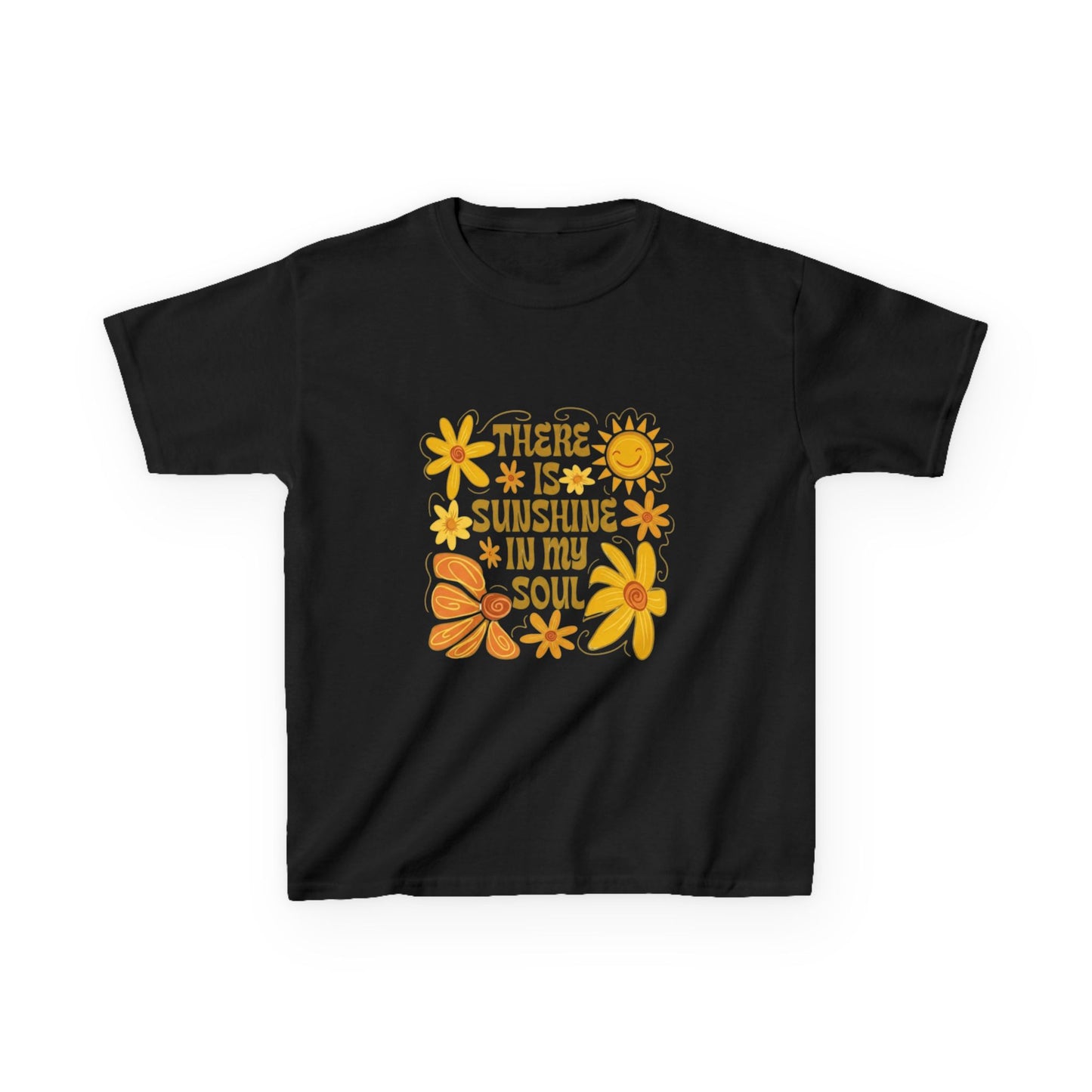 Kids T-Shirt — "There Is Sunshine In My Soul" Retro Floral Tee