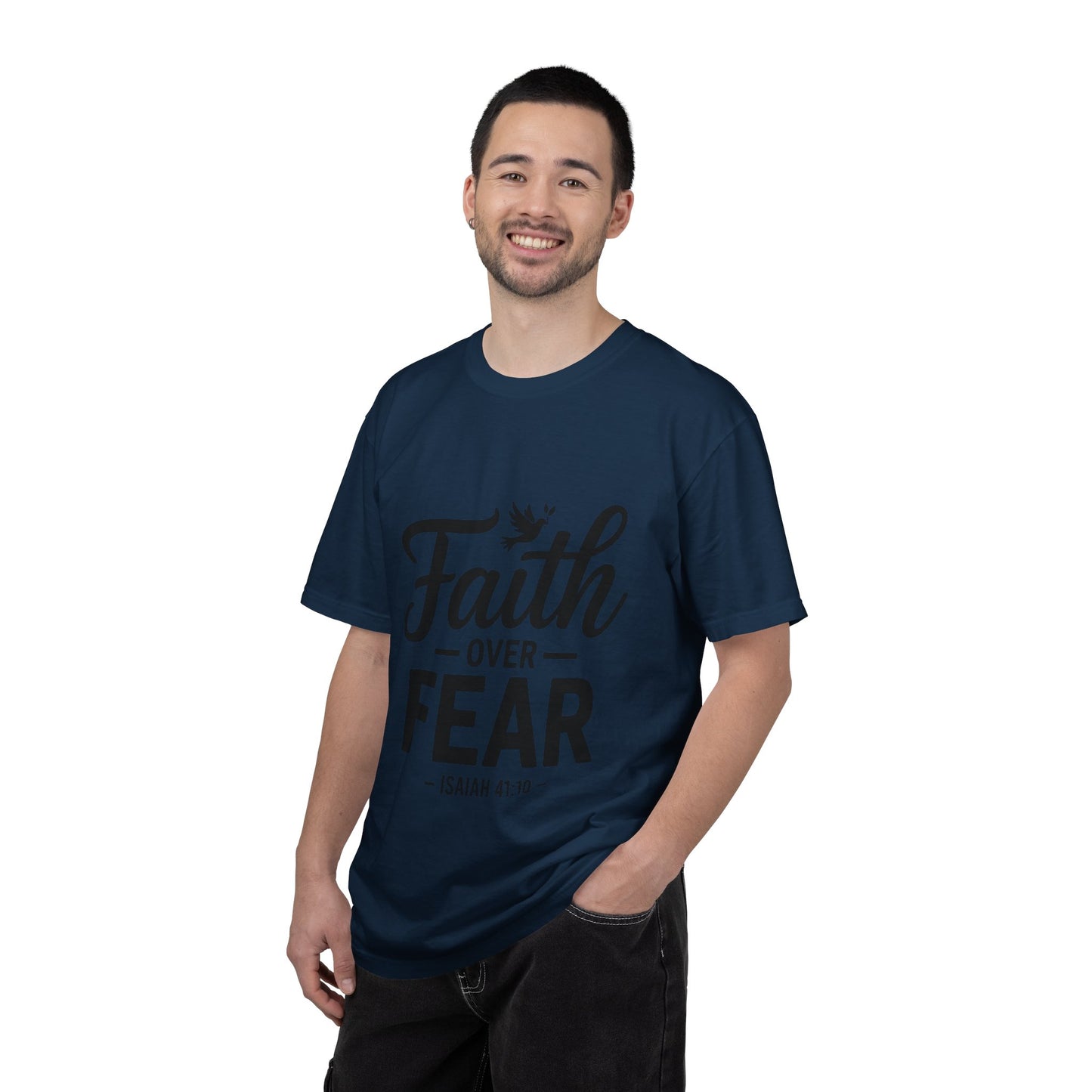 Faith Over Fear T-Shirt — Isaiah 41:10 Inspirational Christian Tee