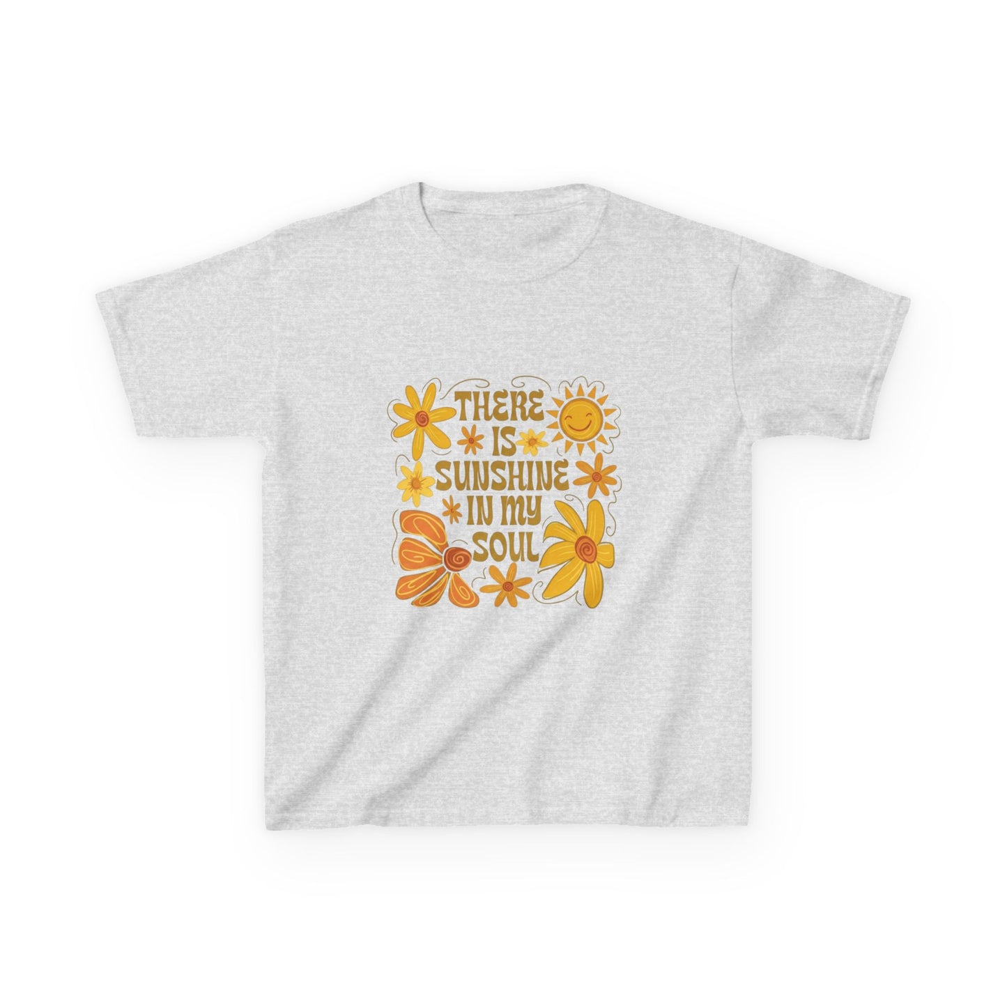 Kids T-Shirt — "There Is Sunshine In My Soul" Retro Floral Tee