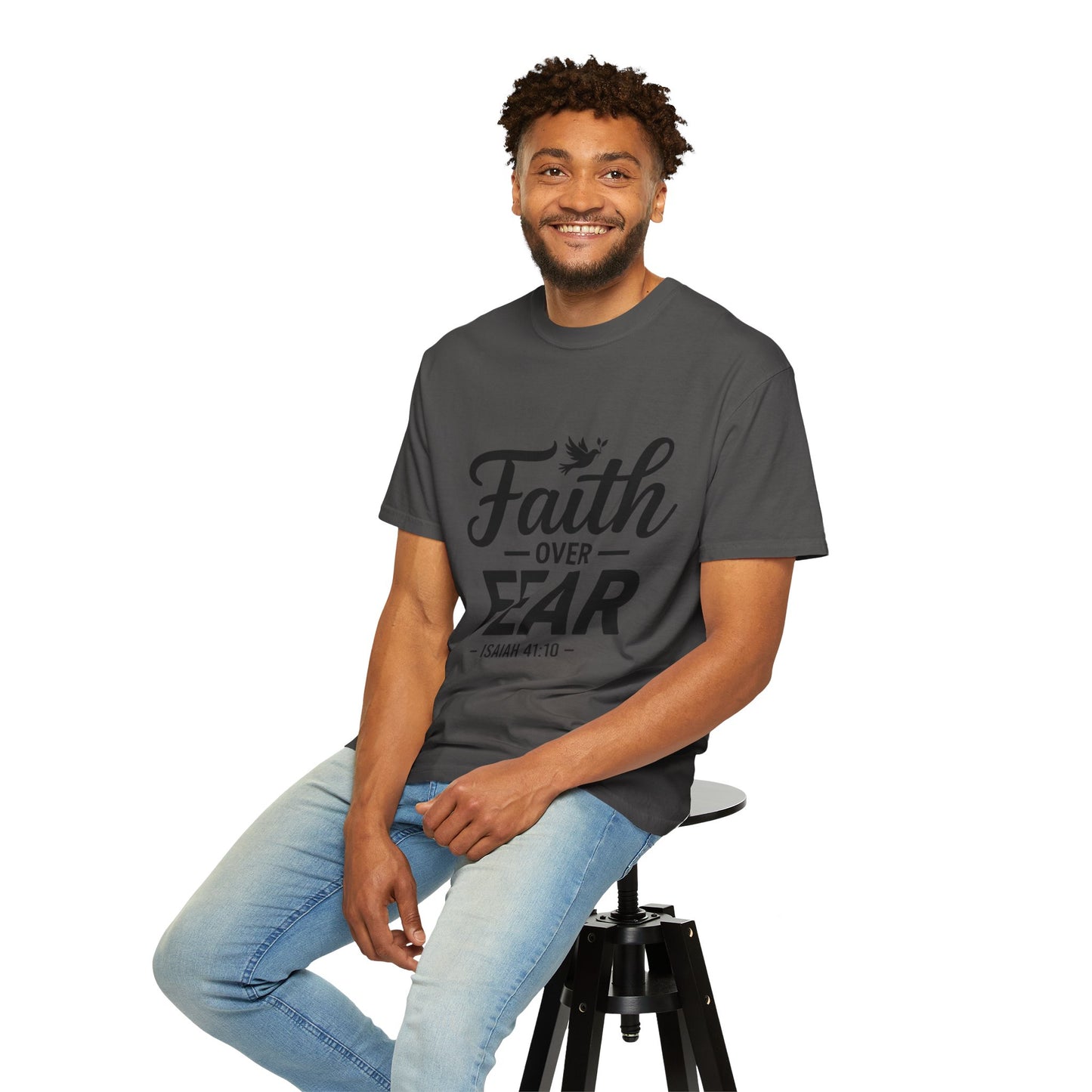 Faith Over Fear T-Shirt — Isaiah 41:10 Inspirational Christian Tee
