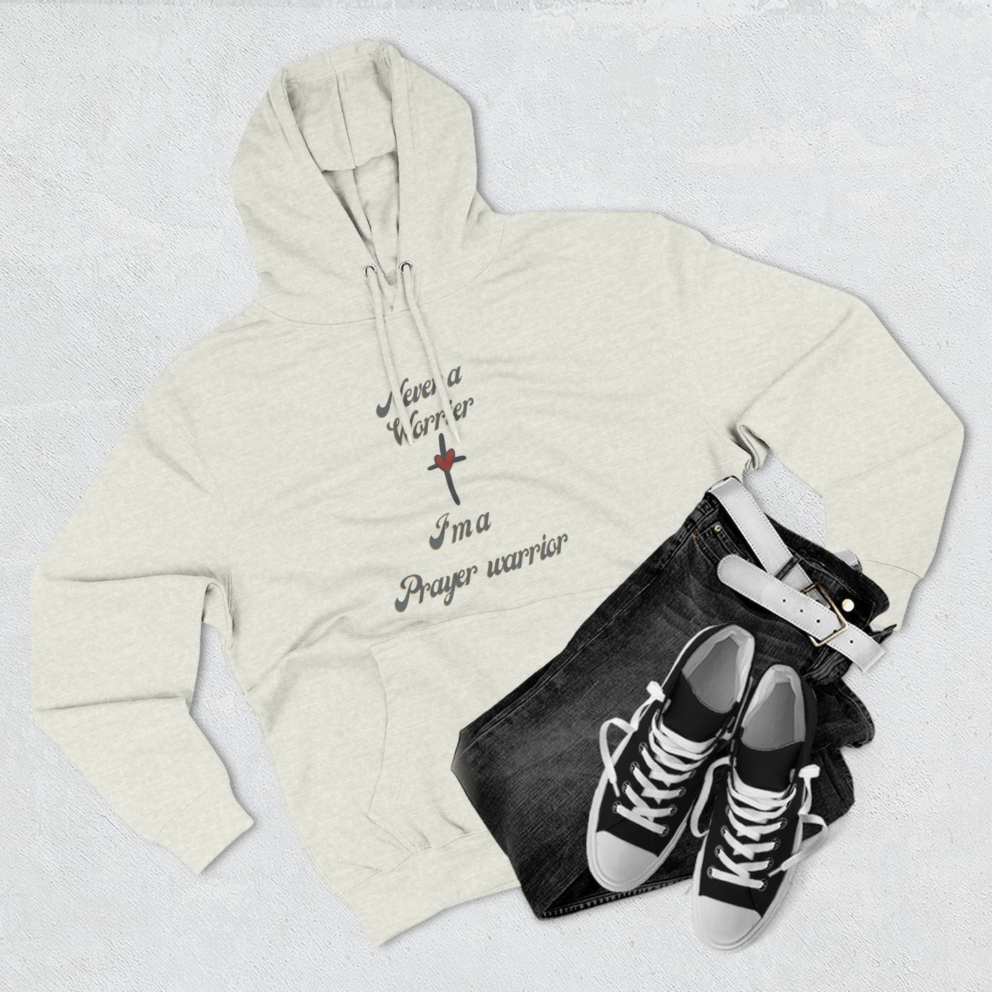 Prayer Warrior Hoodie — "I'm a Prayer Warrior" Christian Faith Pullover