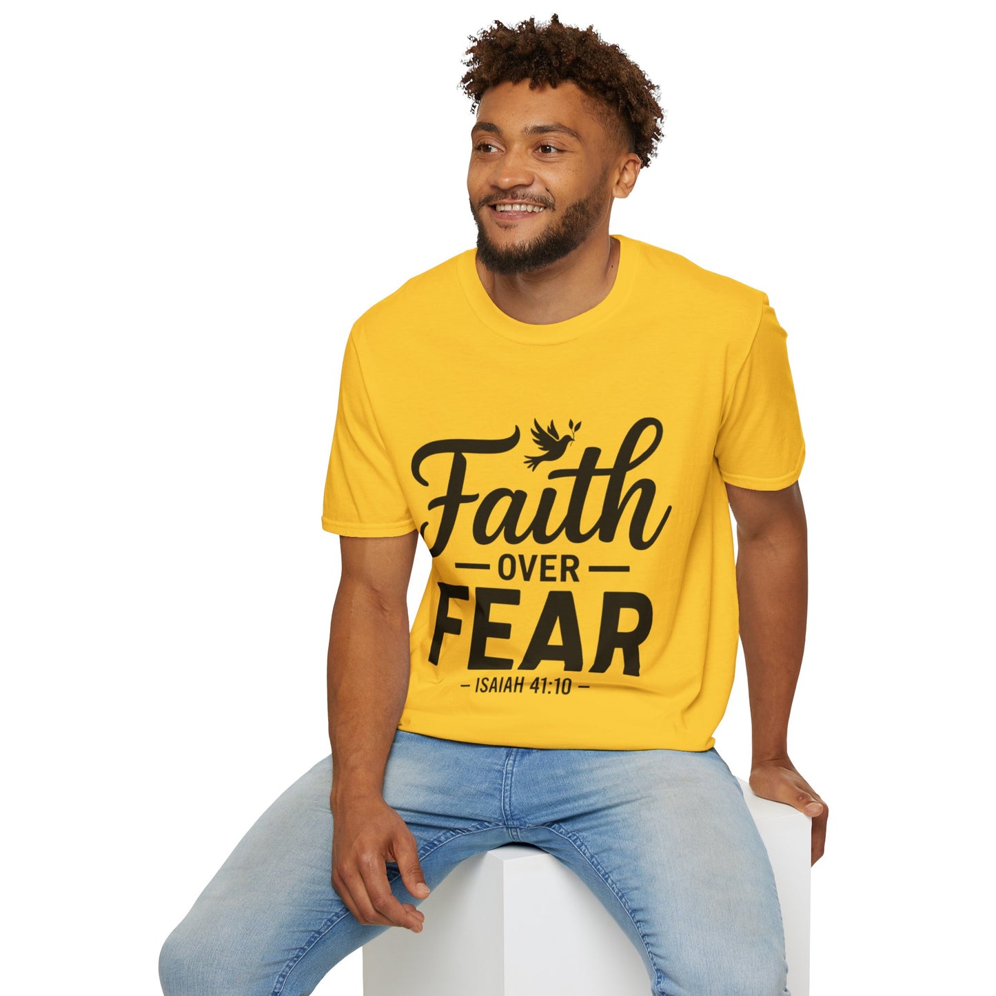 Faith Over Fear T-Shirt — Isaiah 41:10 Christian Inspirational Tee
