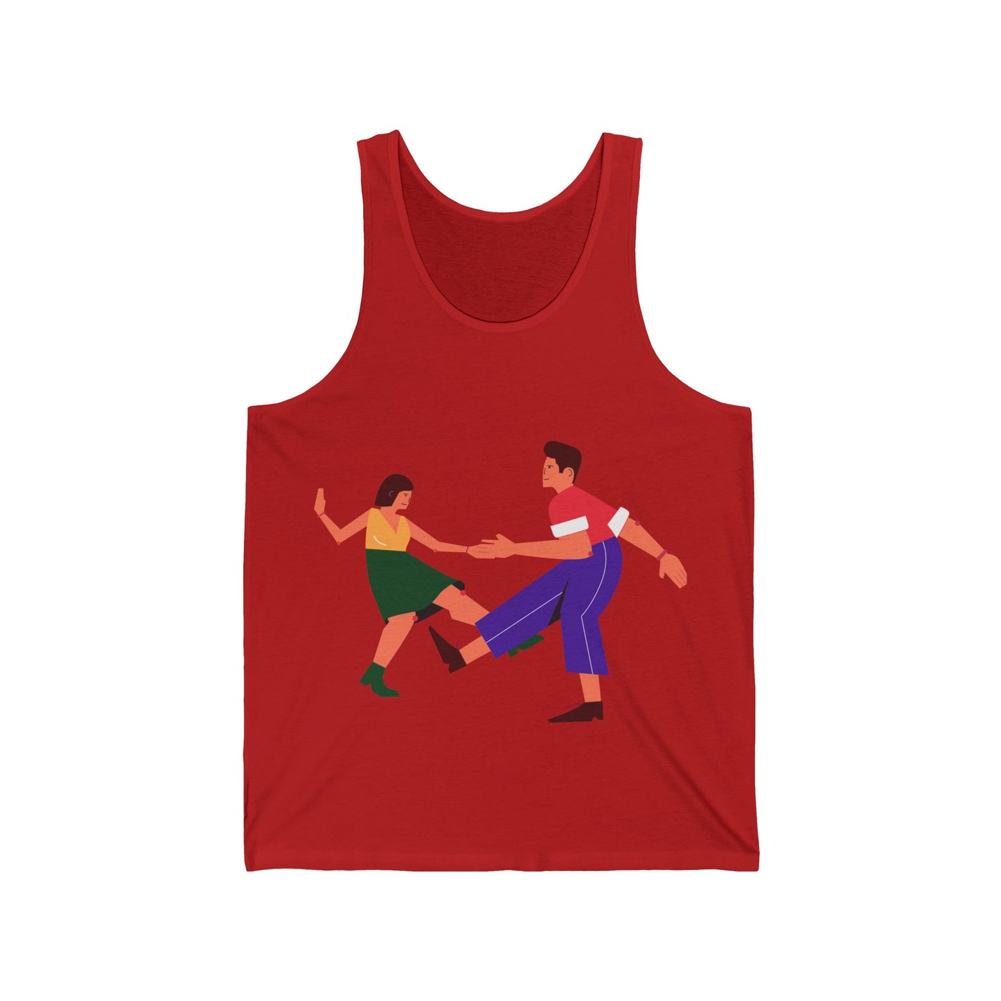 Dance Partners Tank Top – Retro Swing Dancing Couple Graphic