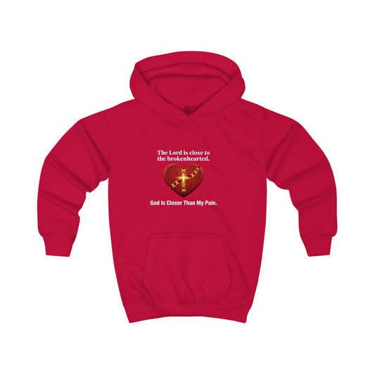 Kids Hoodie – Sparkling Broken Heart Graphic Hoodie for Children