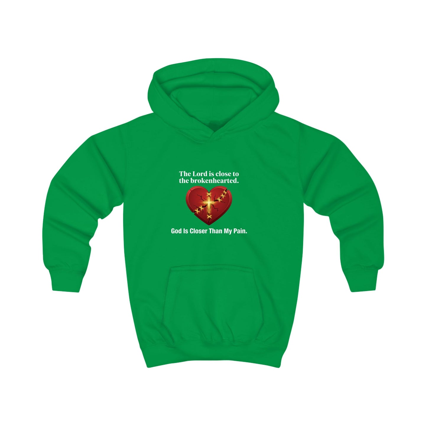 Kids Hoodie – Sparkling Broken Heart Graphic Hoodie for Children