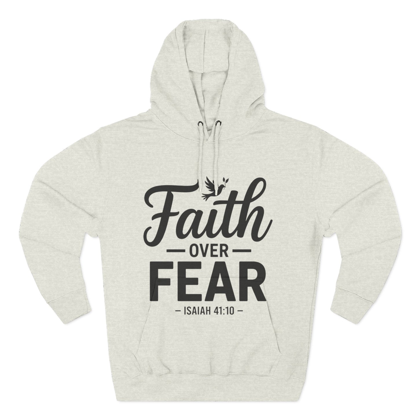 Faith Over Fear Hoodie — Christian Inspirational Pullover (Isaiah 41:10)