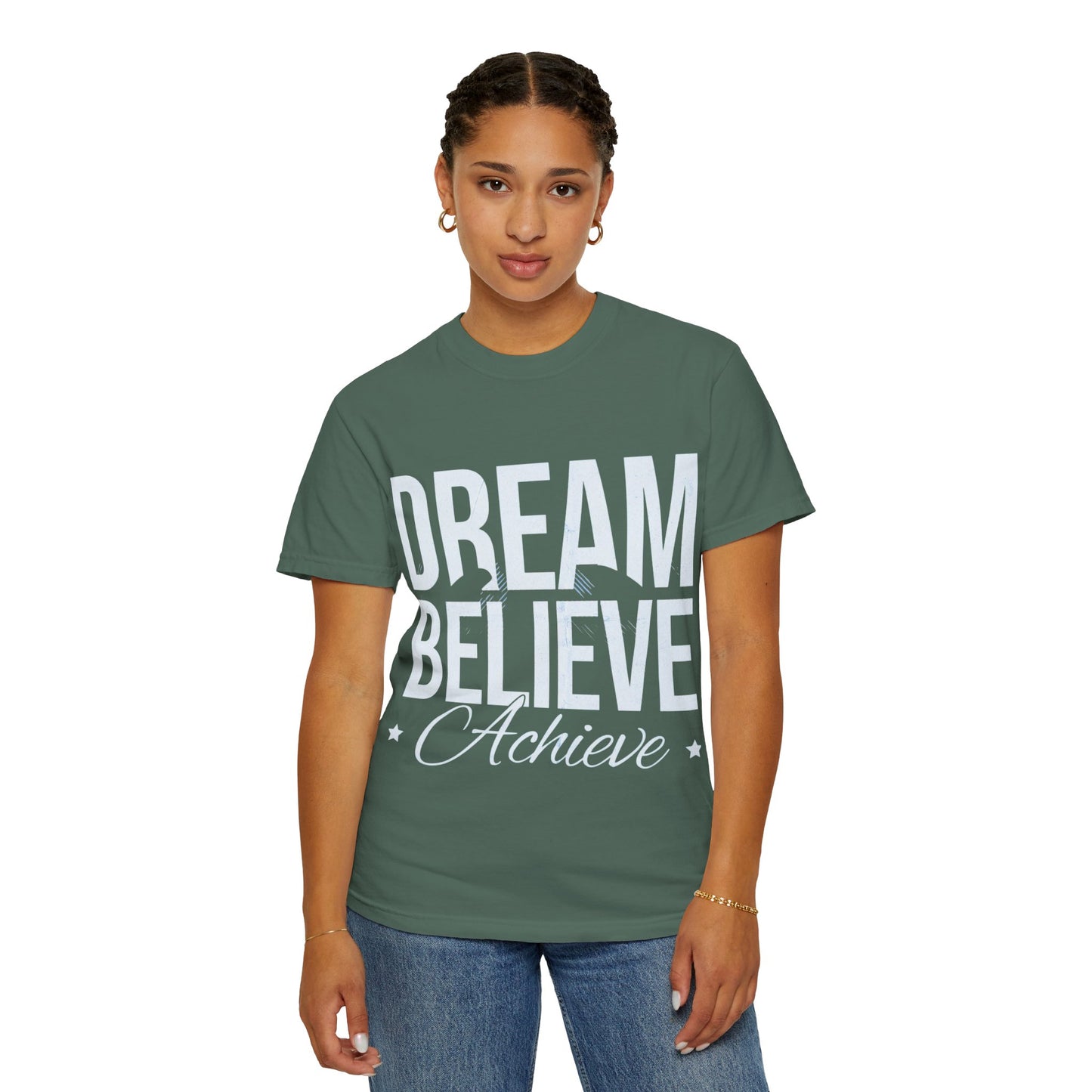 Dream Believe Inspire T-Shirt — Minimal Inspirational Graphic Tee