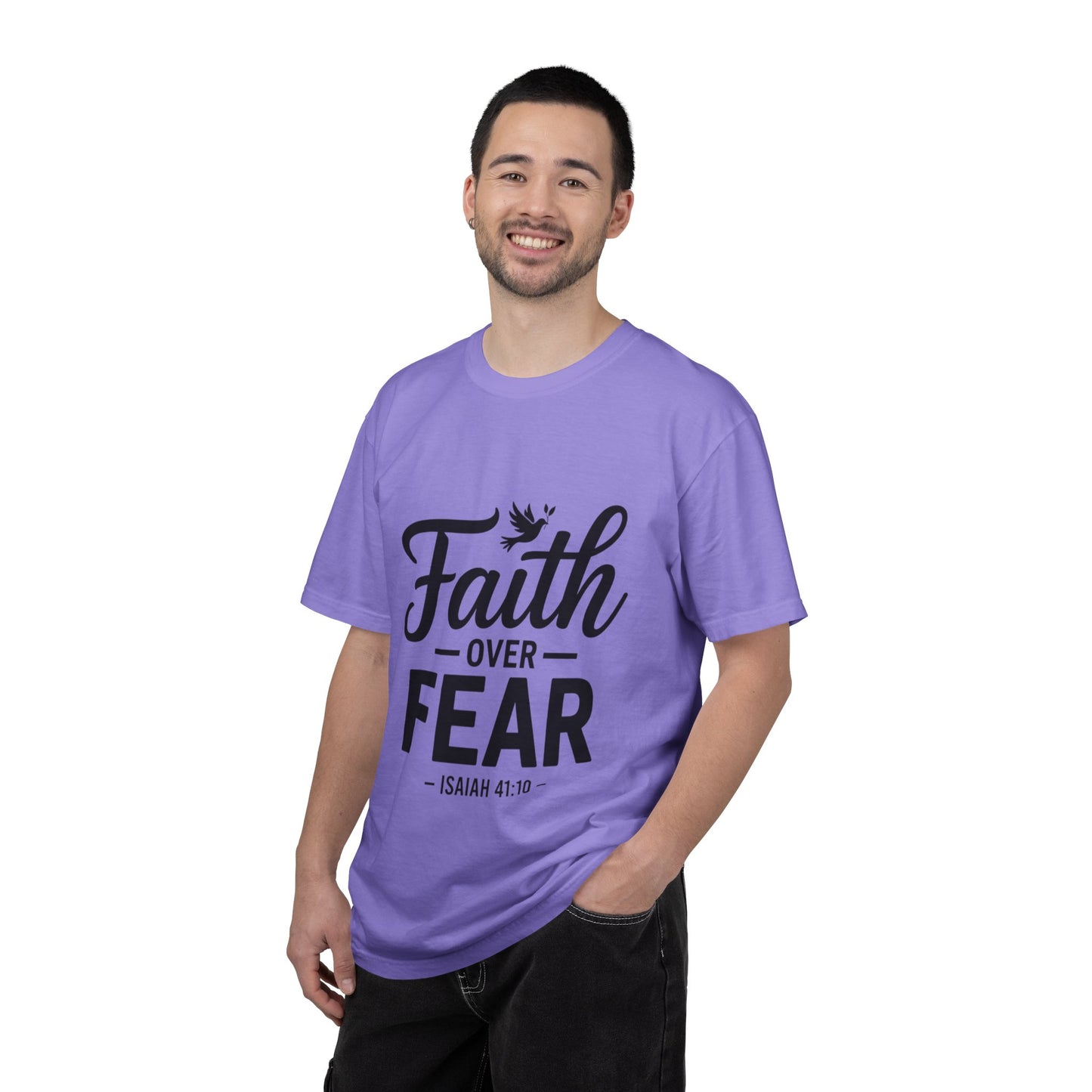 Faith Over Fear T-Shirt — Isaiah 41:10 Inspirational Christian Tee
