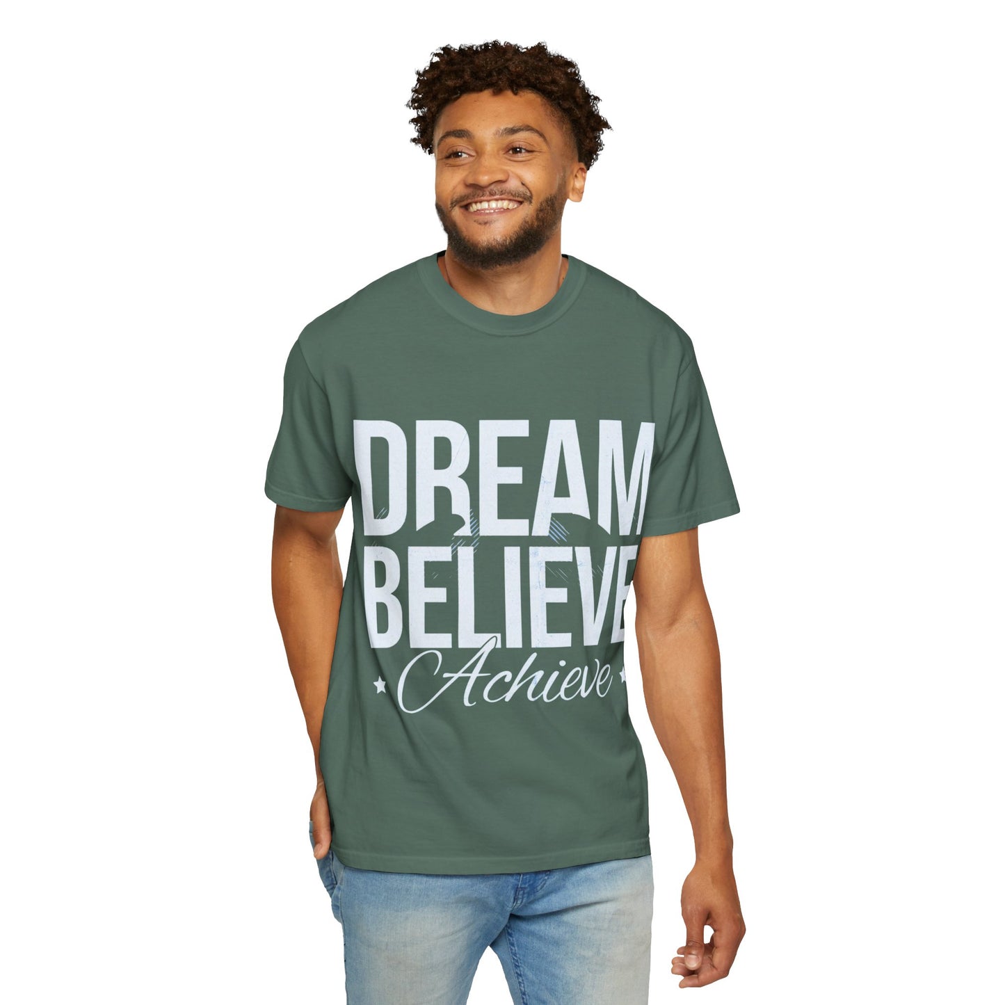 Dream Believe Inspire T-Shirt — Minimal Inspirational Graphic Tee