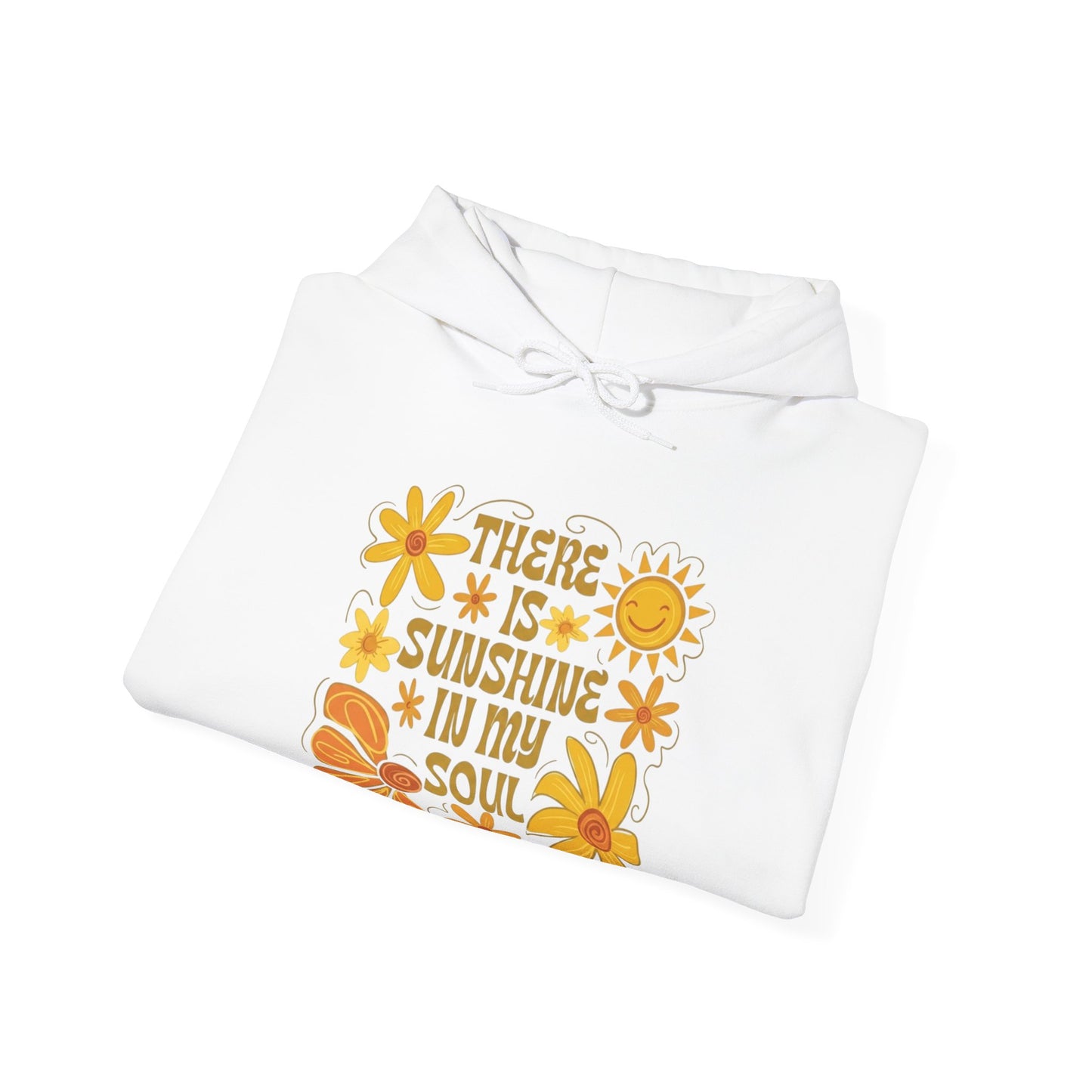 There Is Sunshine In My Soul Hoodie — Retro Floral Positive Quote Sweatshirt