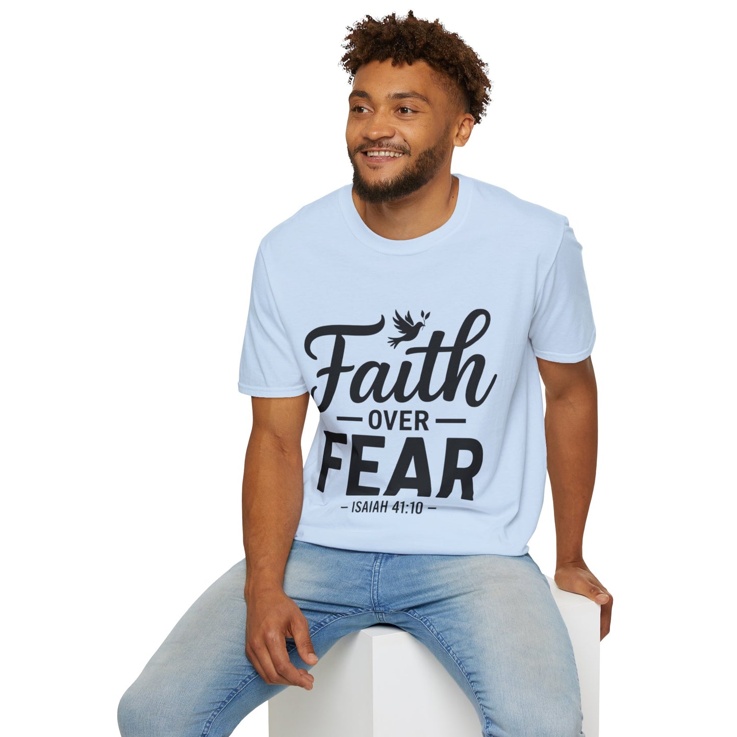 Faith Over Fear T-Shirt — Isaiah 41:10 Christian Inspirational Tee