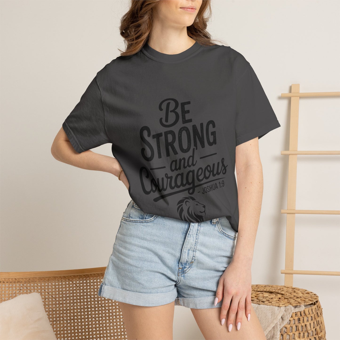 Be Strong and Courageous T-Shirt — Inspirational Christian Scripture Tee (Joshua 1:9)