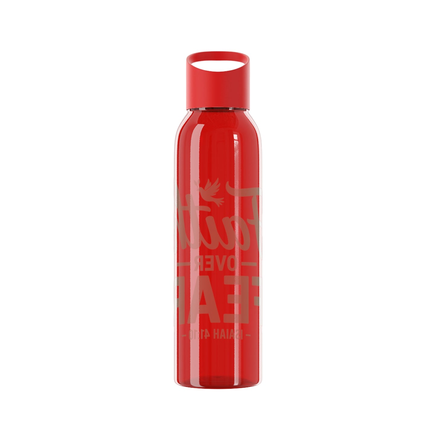 Faith Over Fear Water Bottle — Inspirational Isaiah 41:10 Stainless Bottle