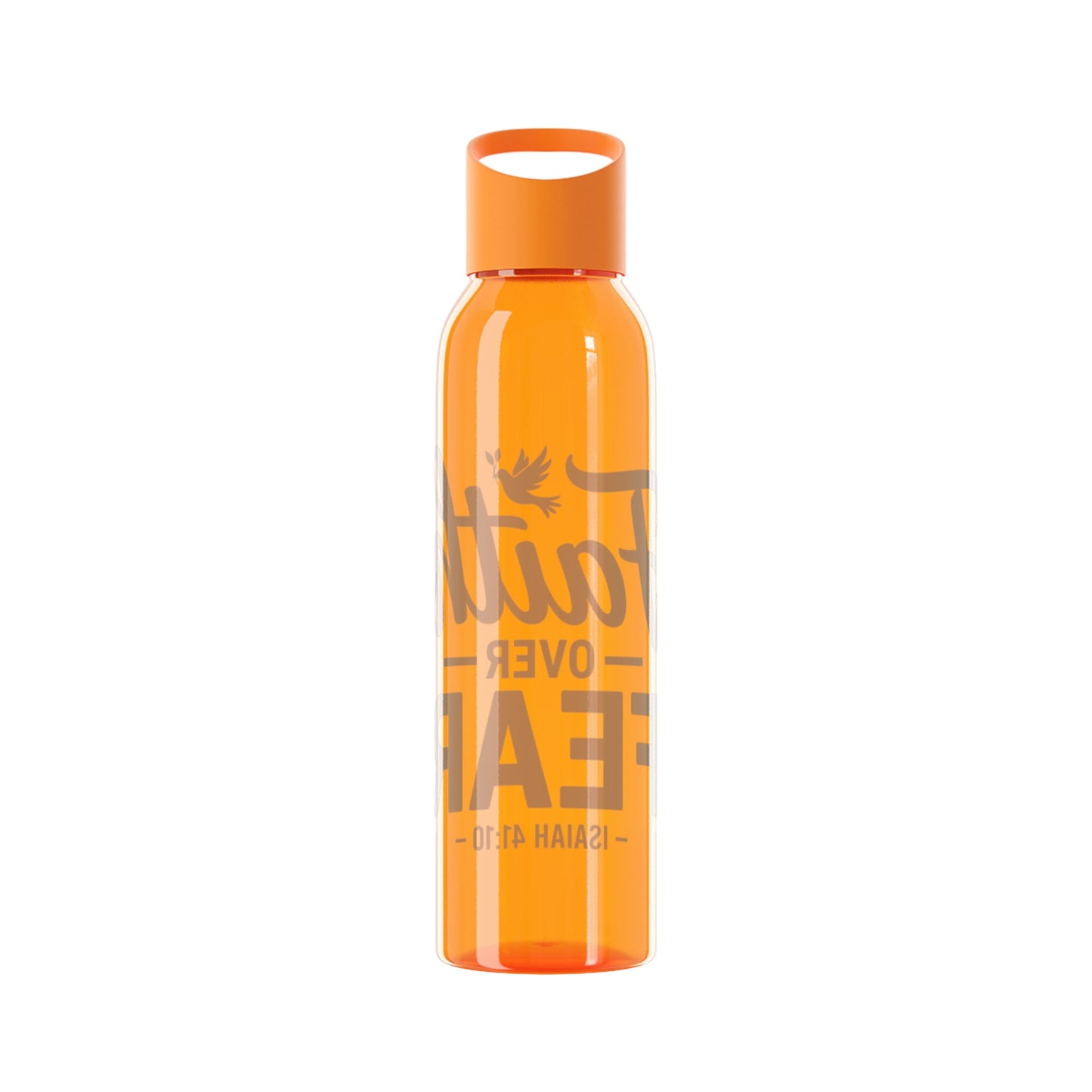 Faith Over Fear Water Bottle — Inspirational Isaiah 41:10 Stainless Bottle