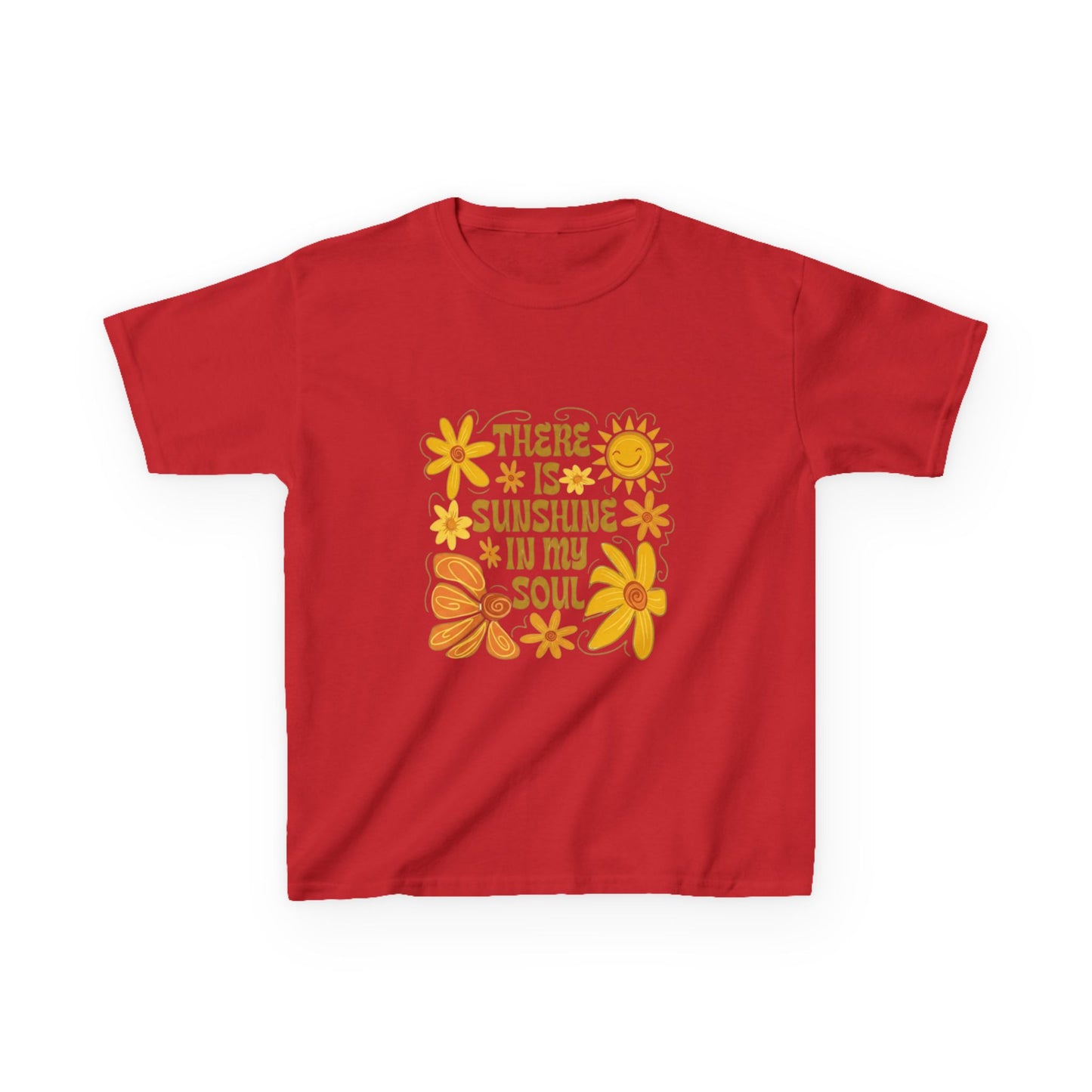 Kids T-Shirt — "There Is Sunshine In My Soul" Retro Floral Tee