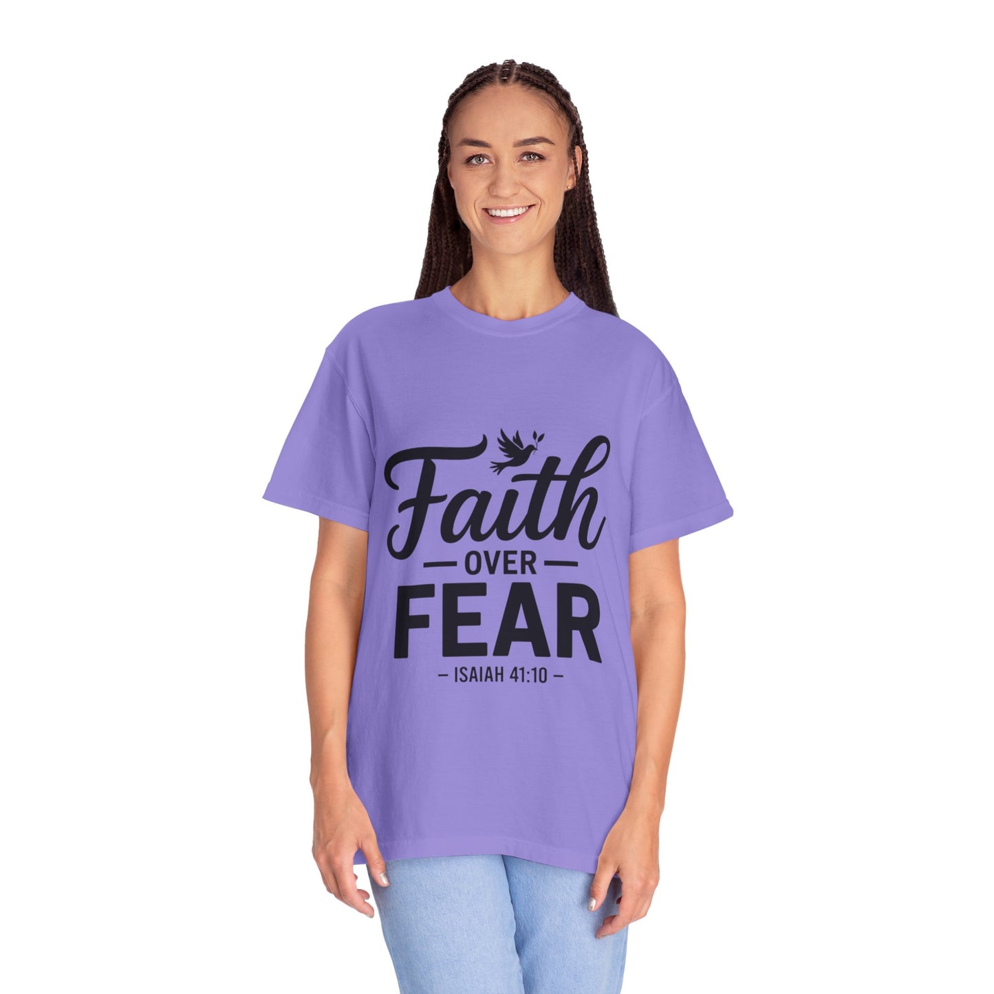 Faith Over Fear T-Shirt — Isaiah 41:10 Inspirational Christian Tee
