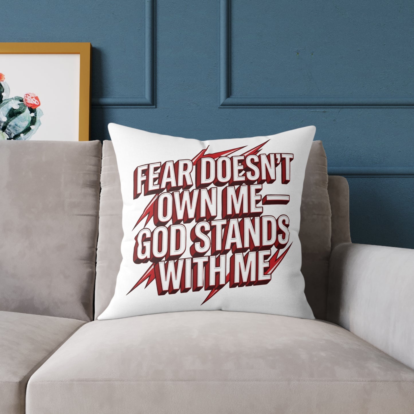 Square Poly Canvas Pillow — Durable Decorative Throw Pillow